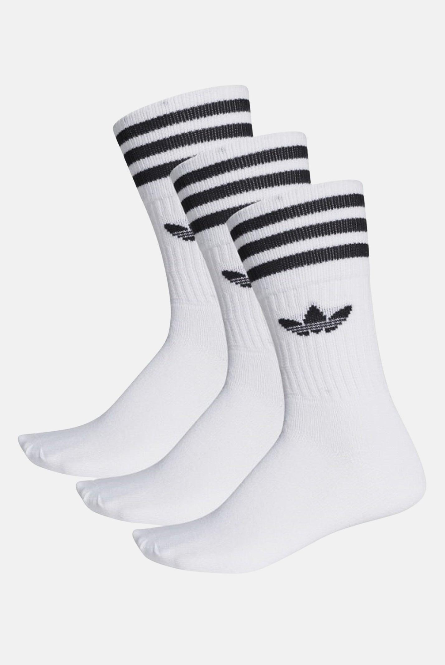 ADIDAS ORIGINALS Calzini SOLID CREW SOCKS 3 PAIRS White, bianco, unisex. S21489 UNI ADIDAS ORIGINALS