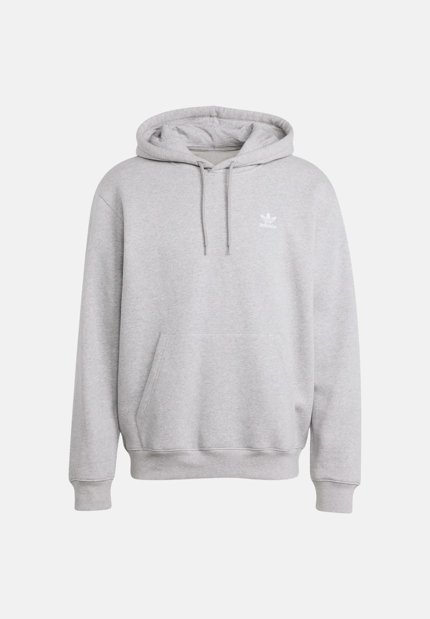ADIDAS ORIGINALS Felpa con cappuccio Trefoil Essentials Loose grigia da uomo JV6057 . ADIDAS ORIGINALS