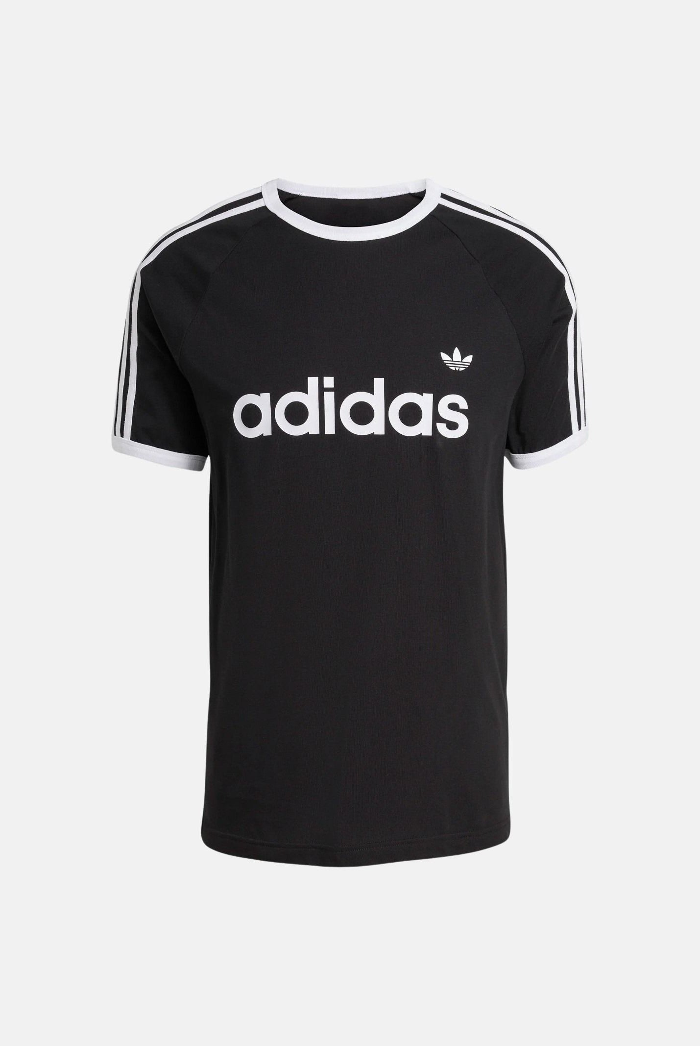 ADIDAS ORIGINALS T-shirt a manica corta Ringer nera da uomo con 3 stripes KF0417 . ADIDAS ORIGINALS
