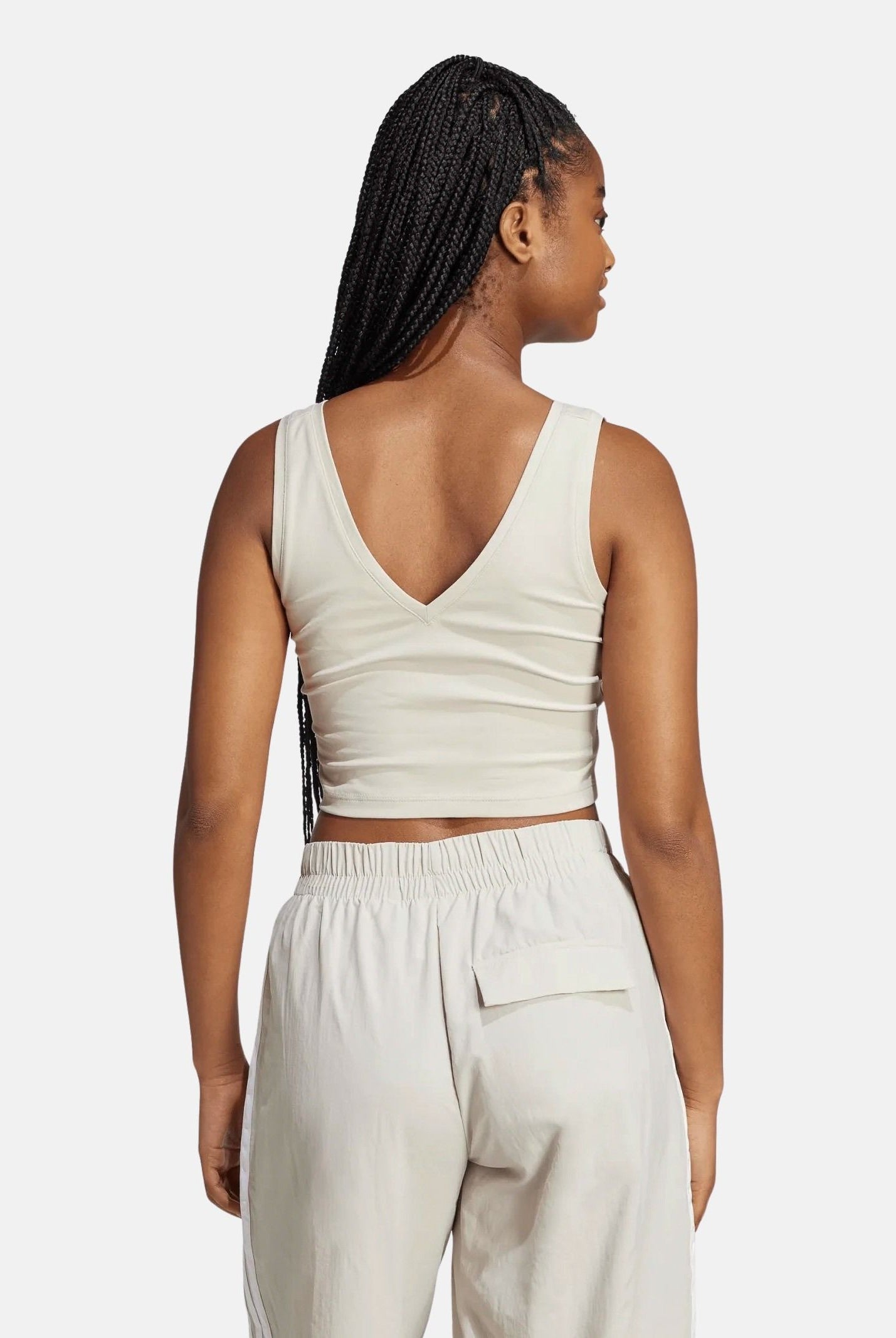 ADIDAS PERFORMANCE Top sportivo Essentials Small Logo Cotton Lifestyle beige da donna JD0561 . ADIDAS PERFORMANCE