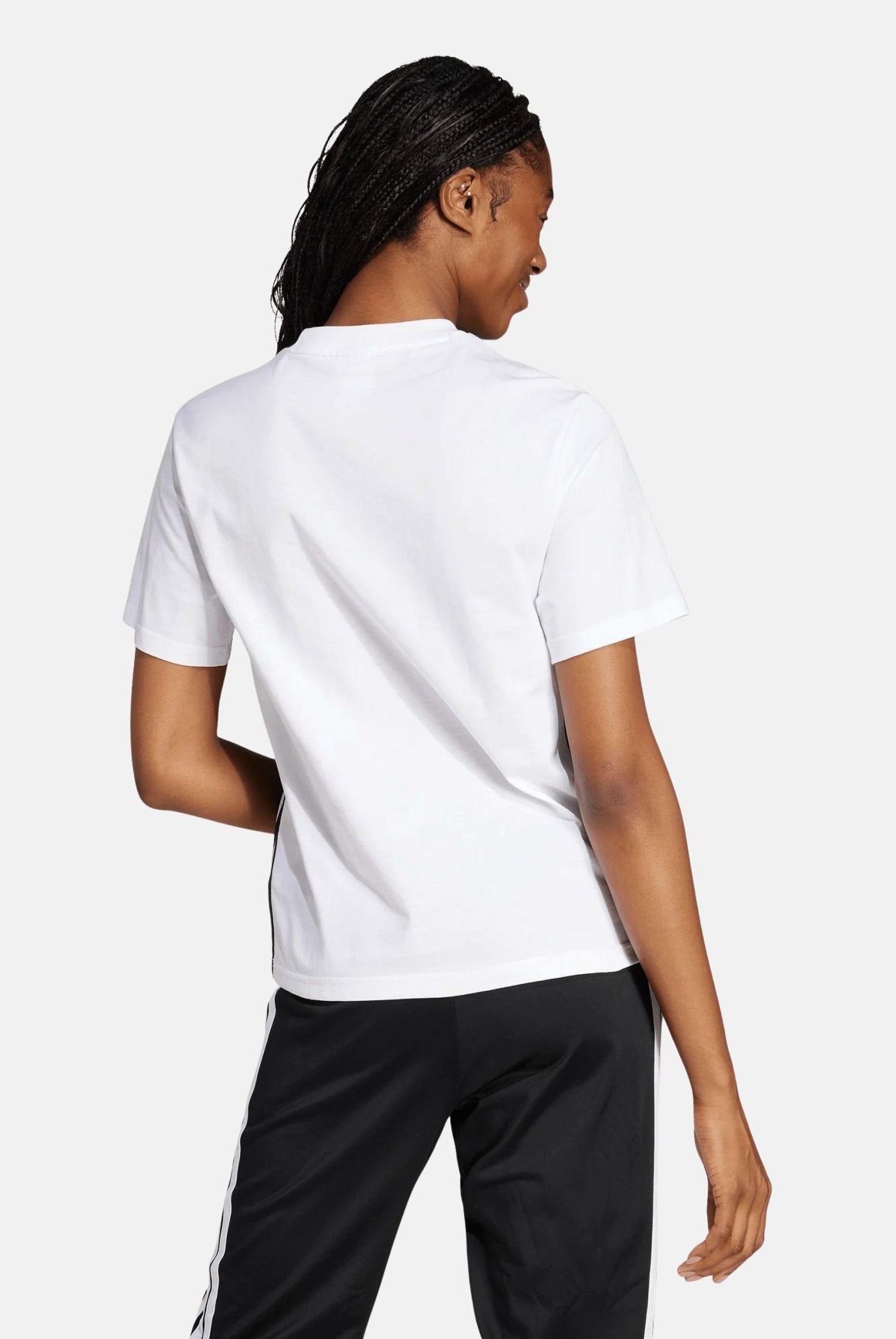 ADIDAS PERFORMANCE T-shirt a manica corta Essentials 3-Stripes Cotton bianca da donna JD0844 . ADIDAS PERFORMANCE