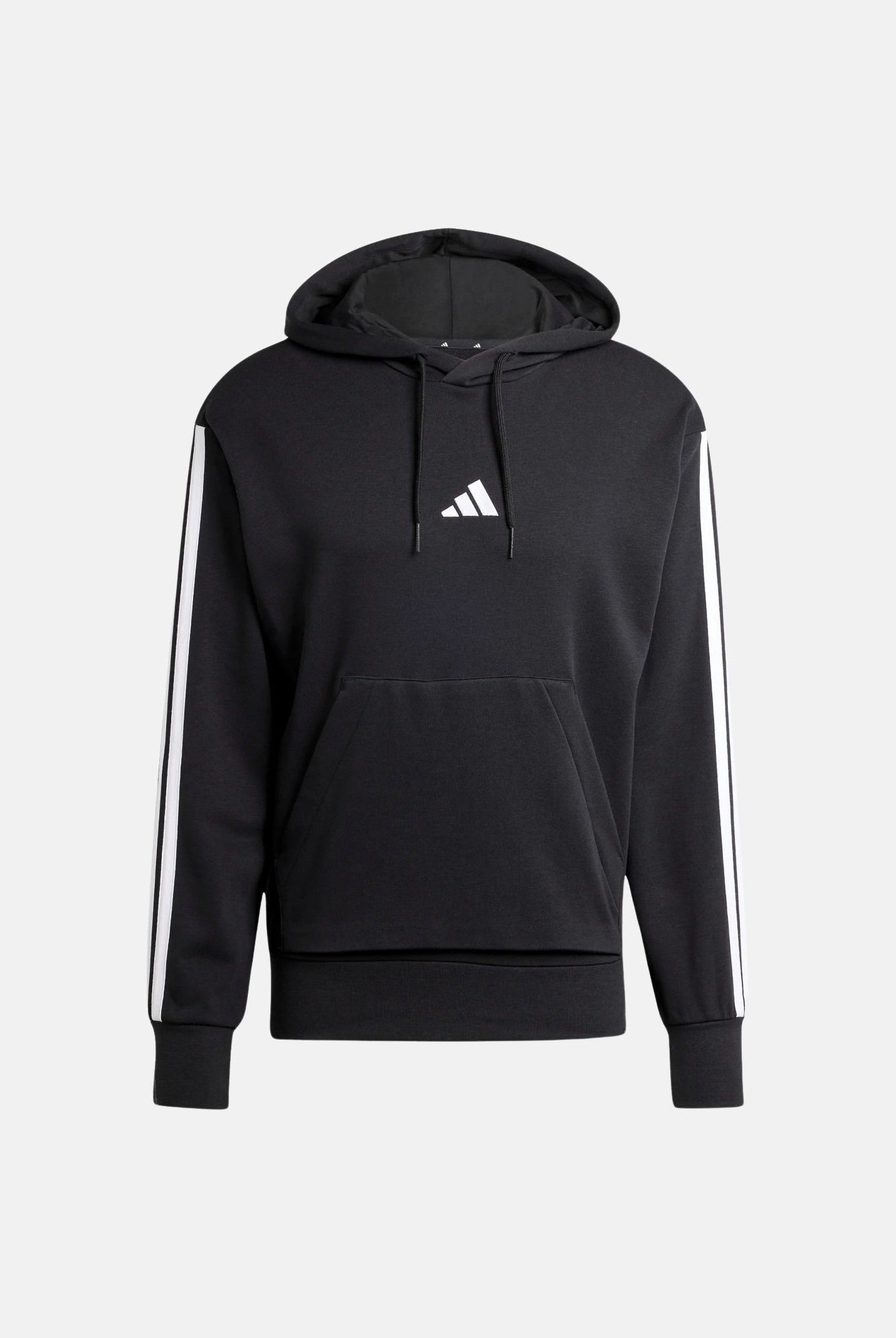 ADIDAS PERFORMANCE Felpa con cappuccio Essentials 3 Stripes nera da uomo JD1874 . ADIDAS PERFORMANCE