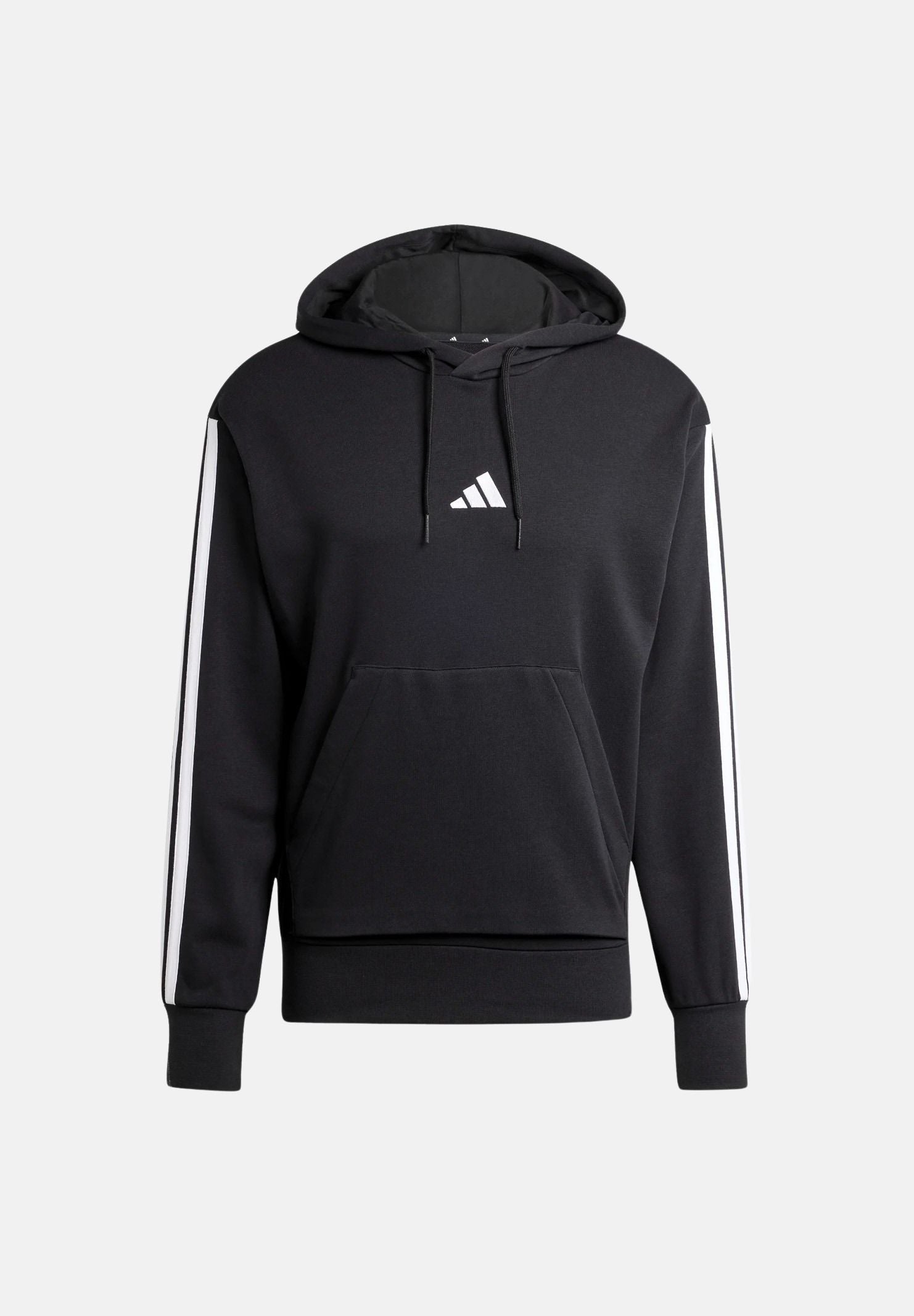 ADIDAS PERFORMANCE Felpa con cappuccio Essentials 3 Stripes nera da uomo JD1874 . ADIDAS PERFORMANCE