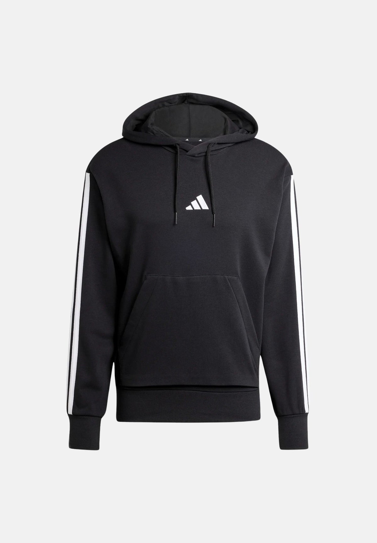 ADIDAS PERFORMANCE Felpa con cappuccio Essentials 3 Stripes nera da uomo JD1874 . ADIDAS PERFORMANCE