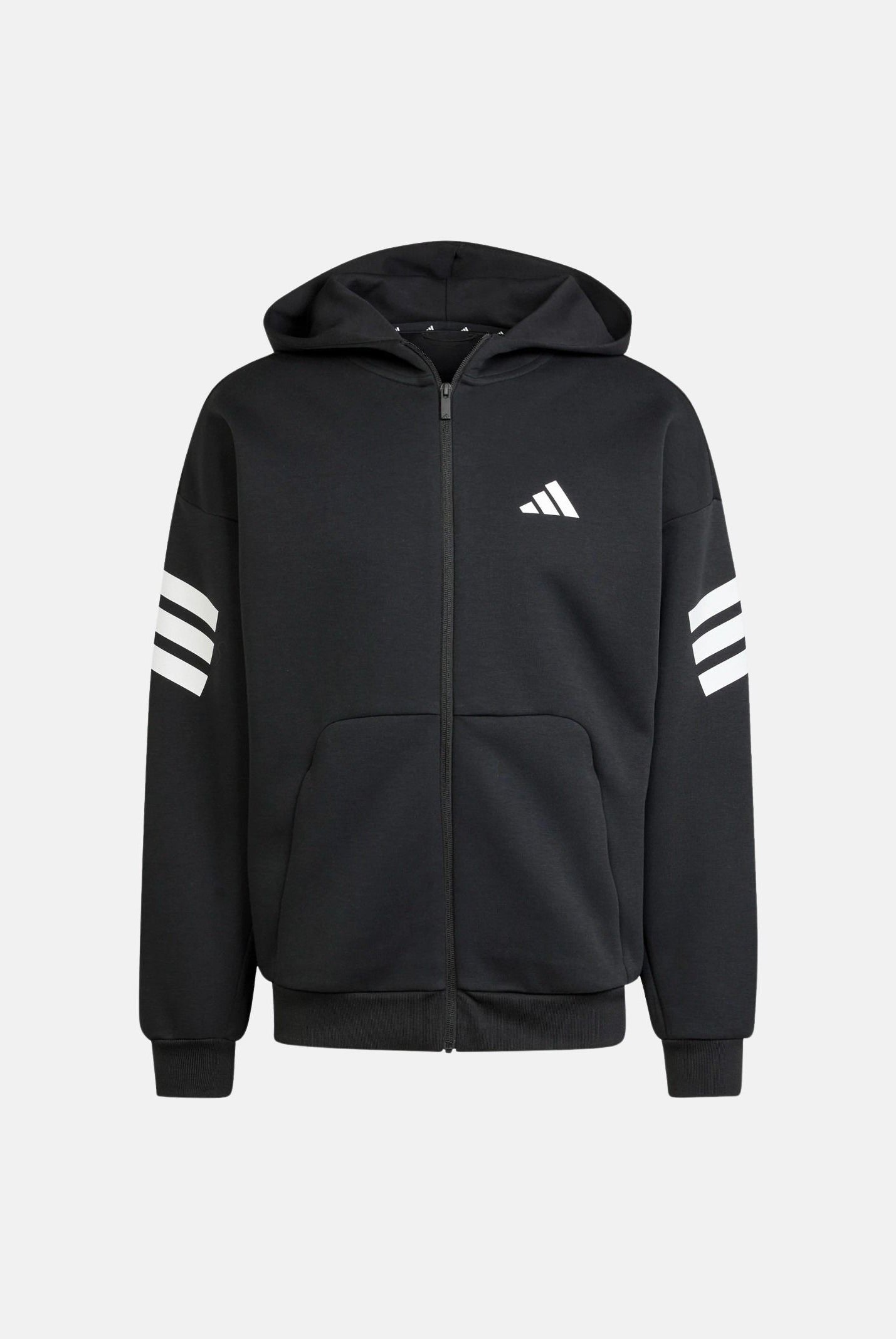 ADIDAS PERFORMANCE Felpa con zip Future Icons 3-Stripes nera da uomo JD4827 . ADIDAS PERFORMANCE