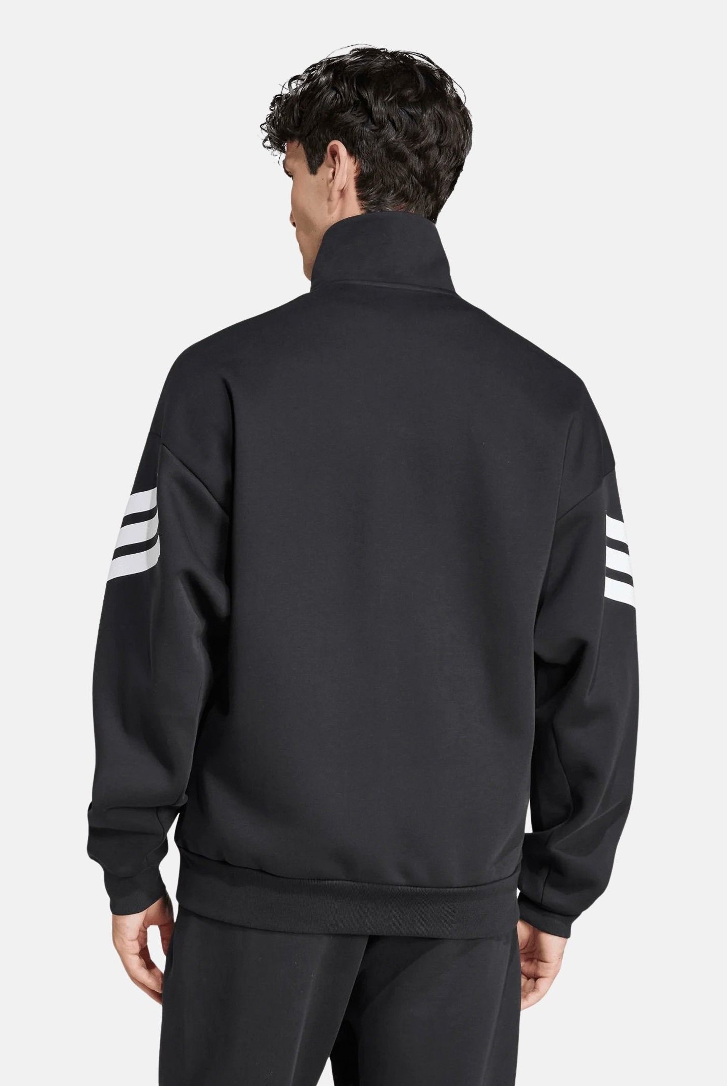 ADIDAS PERFORMANCE Felpa FUTURE ICONS con zip nera da uomo con 3-Stripes JD4885 . ADIDAS PERFORMANCE