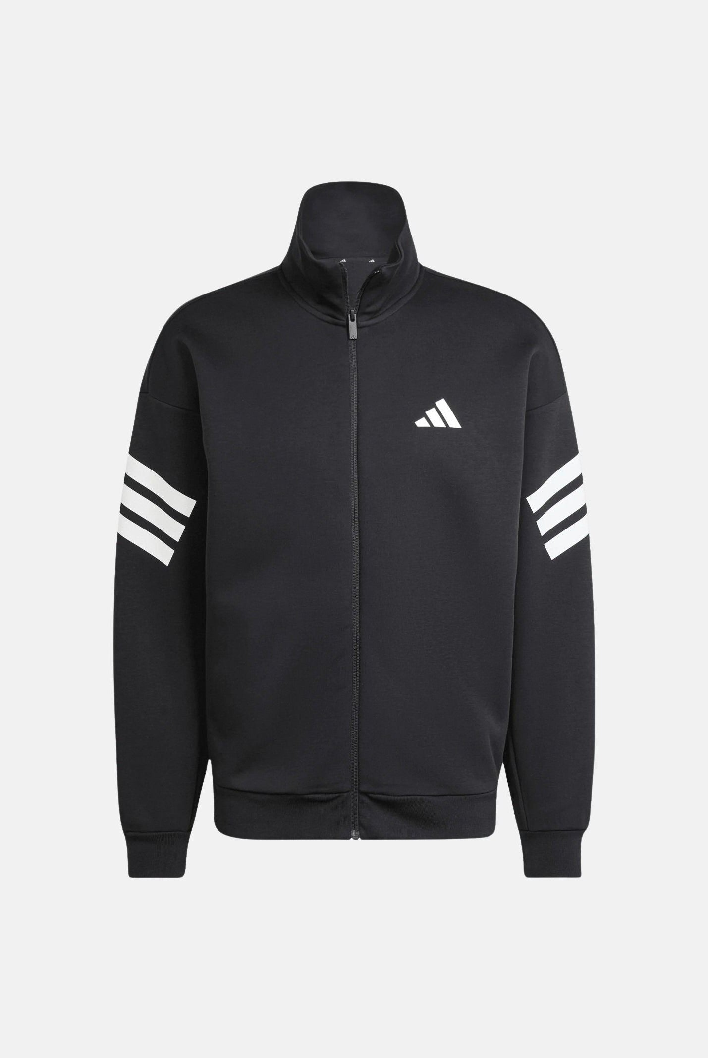 ADIDAS PERFORMANCE Felpa FUTURE ICONS con zip nera da uomo con 3-Stripes JD4885 . ADIDAS PERFORMANCE