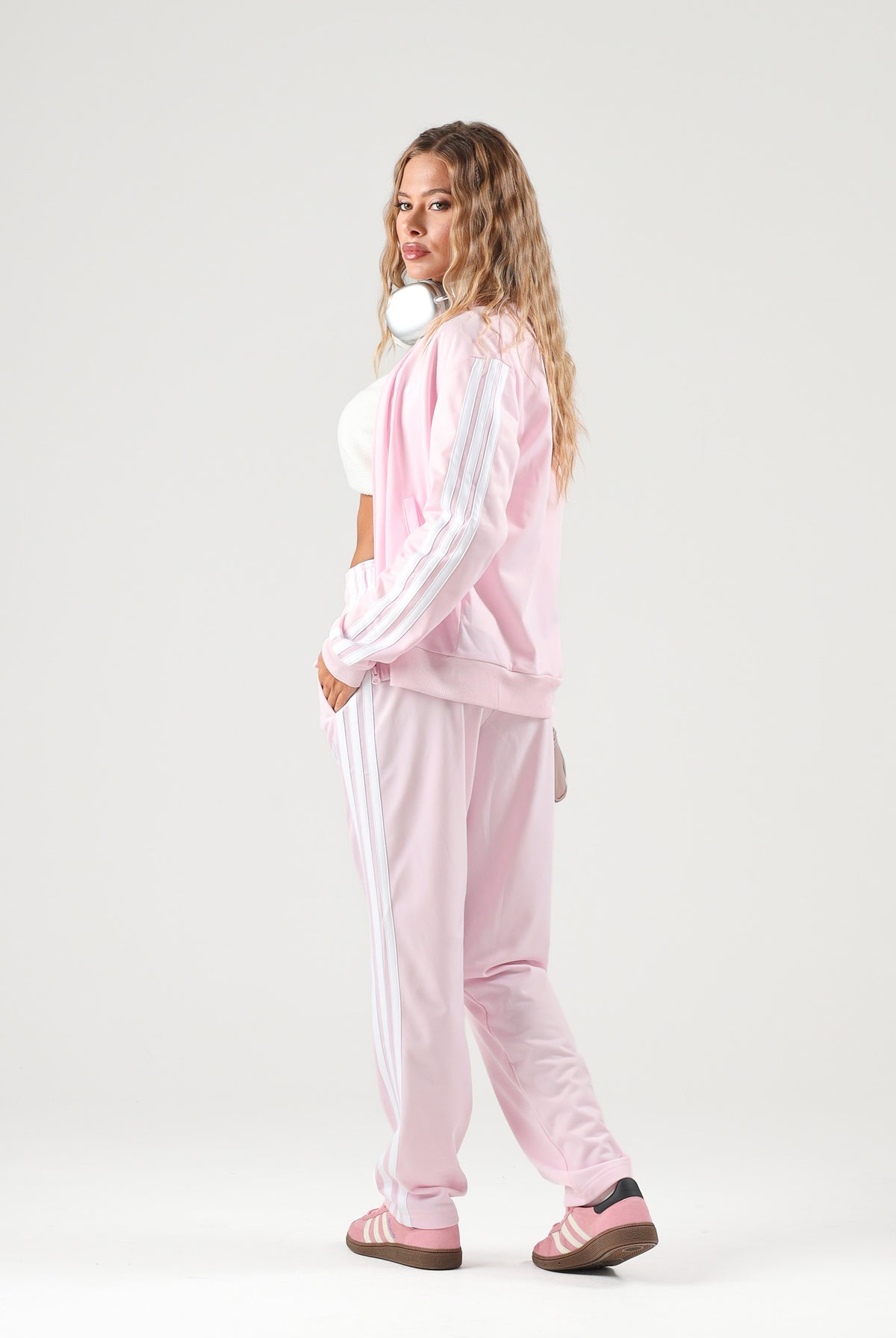 ADIDAS PERFORMANCE Tuta Essentials 3-Stripes rosa da donna JD5437 . ADIDAS PERFORMANCE