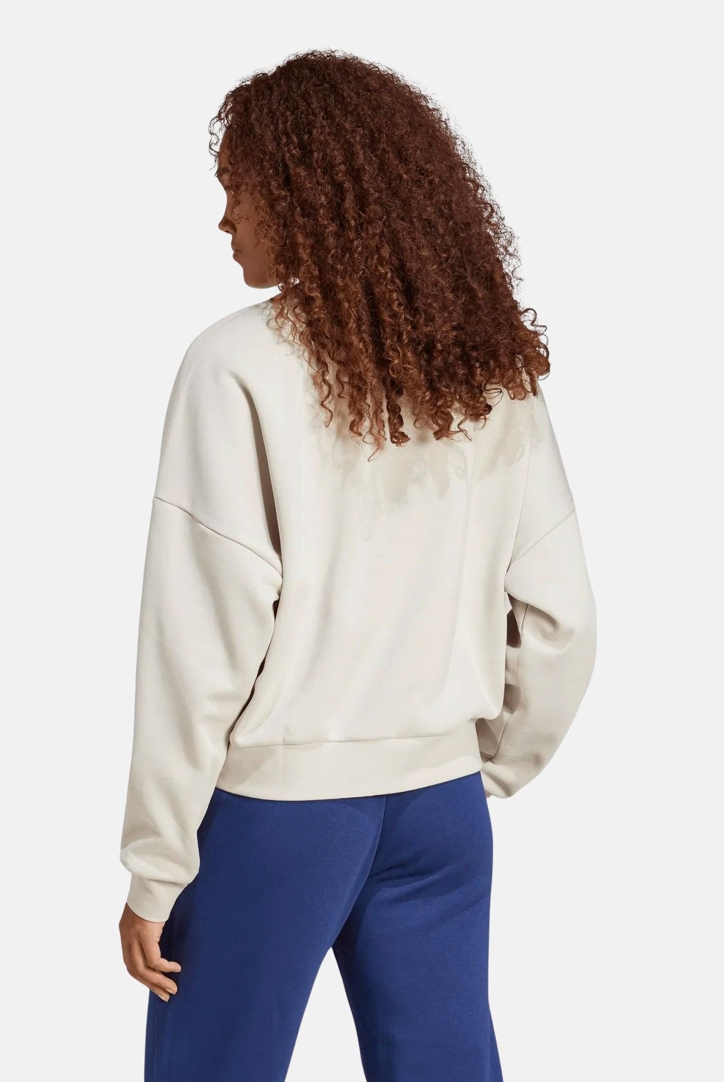 ADIDAS PERFORMANCE Felpa girocollo Essentials Small Logo Feel Cozy beige da donna JI6069 . ADIDAS PERFORMANCE