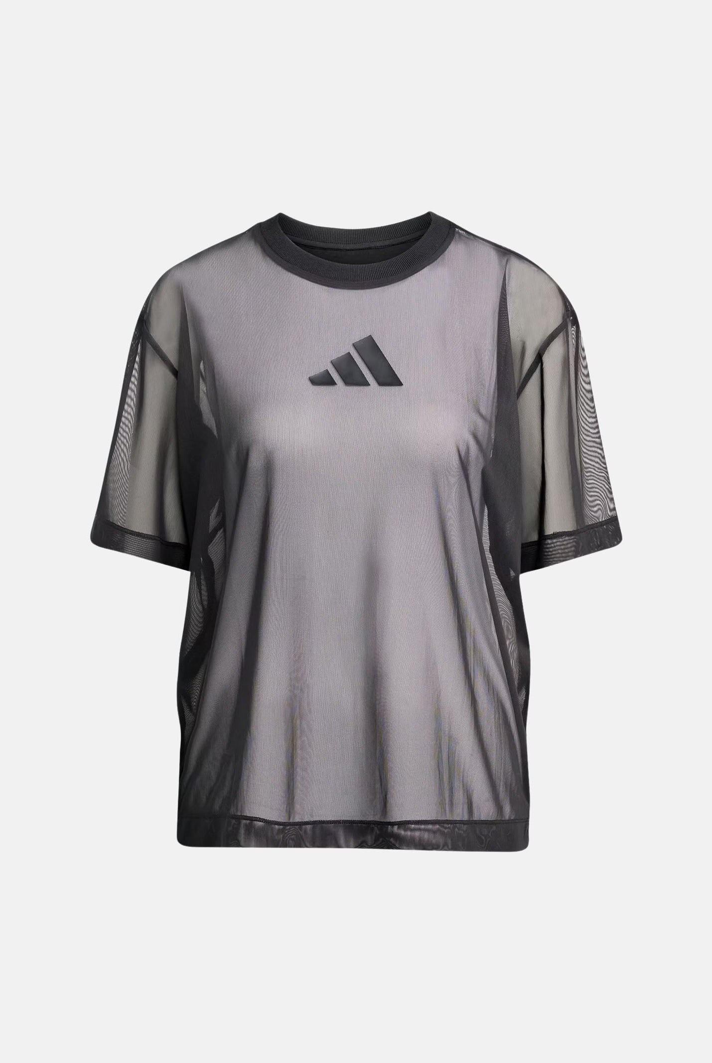 ADIDAS PERFORMANCE T-shirt a manica corta nera da donna in rete JM3737 . ADIDAS PERFORMANCE