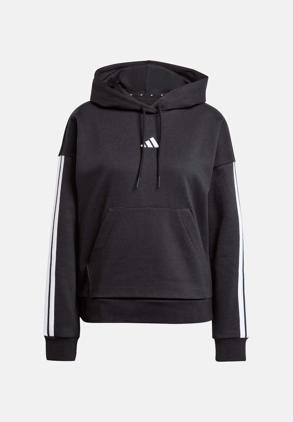 ADIDAS PERFORMANCE Felpa girocollo ESSENTIALS 3-STRIPES nera da donna JX2538 . ADIDAS PERFORMANCE