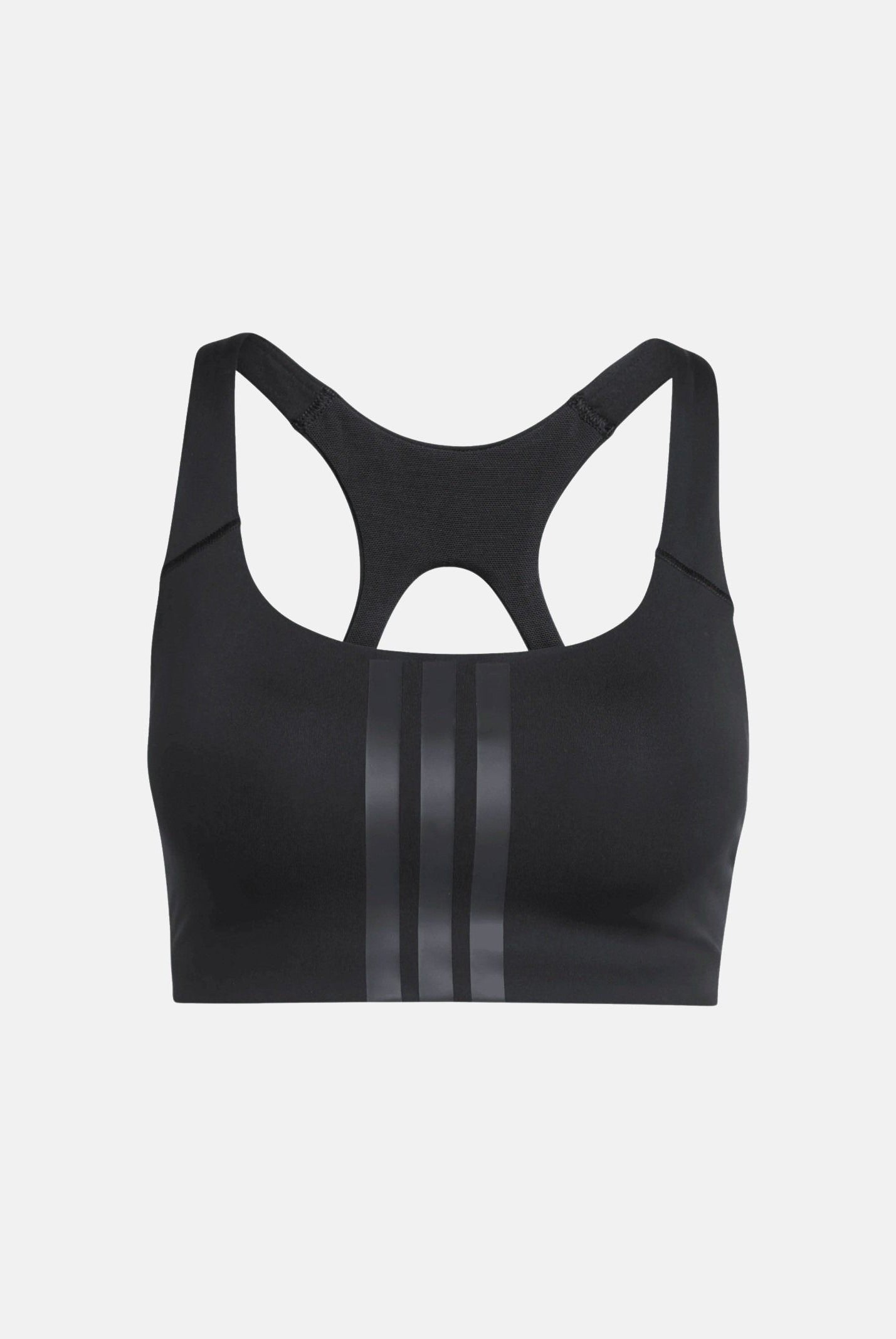 ADIDAS PERFORMANCE Top sportivo Optime Workout 3-Stripes Medium Support nero da donna JX5006 . ADIDAS PERFORMANCE