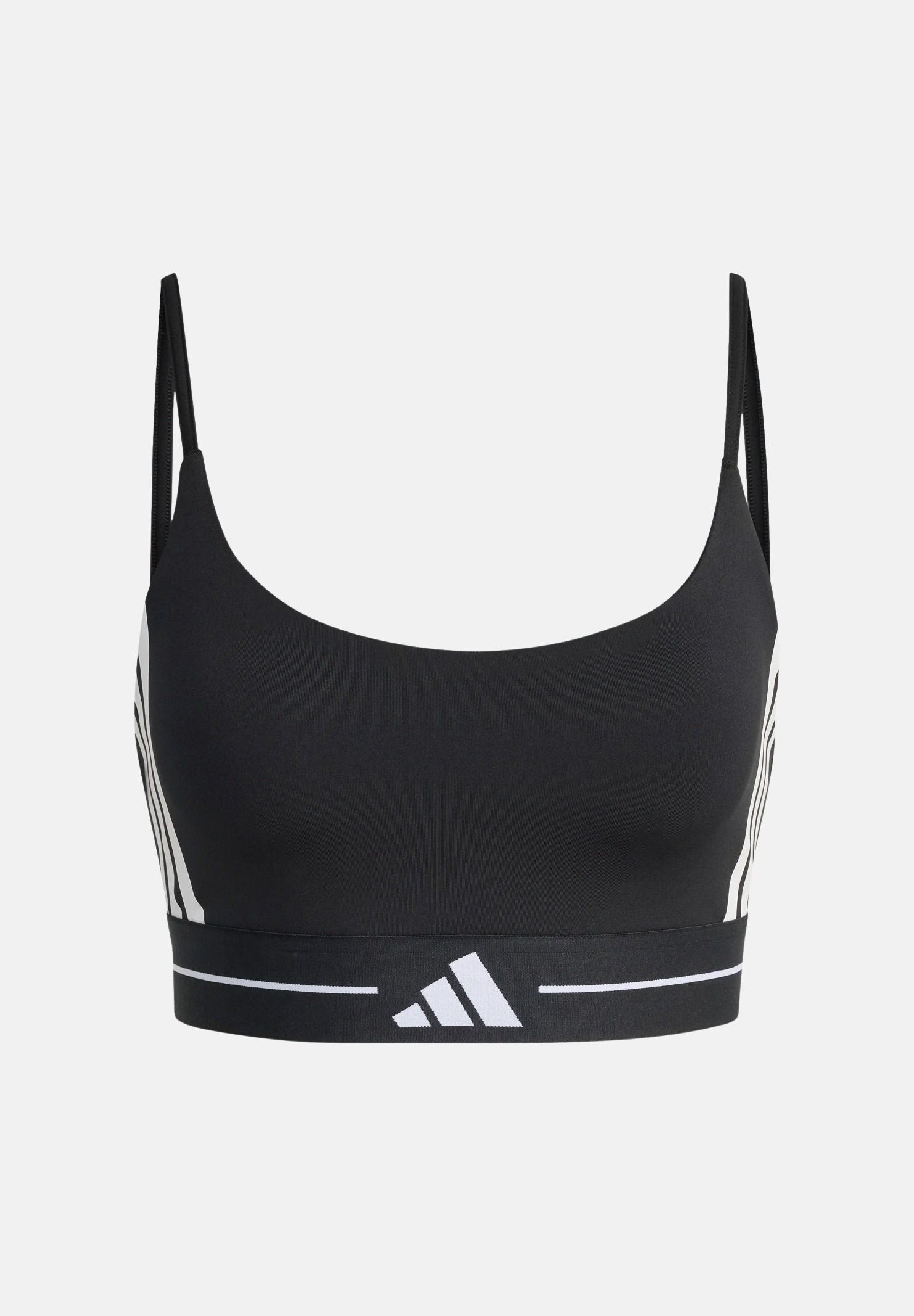 ADIDAS PERFORMANCE Top sportivo Hyperglam 3-Stripes Light Support nero da donna KB3683 . ADIDAS PERFORMANCE