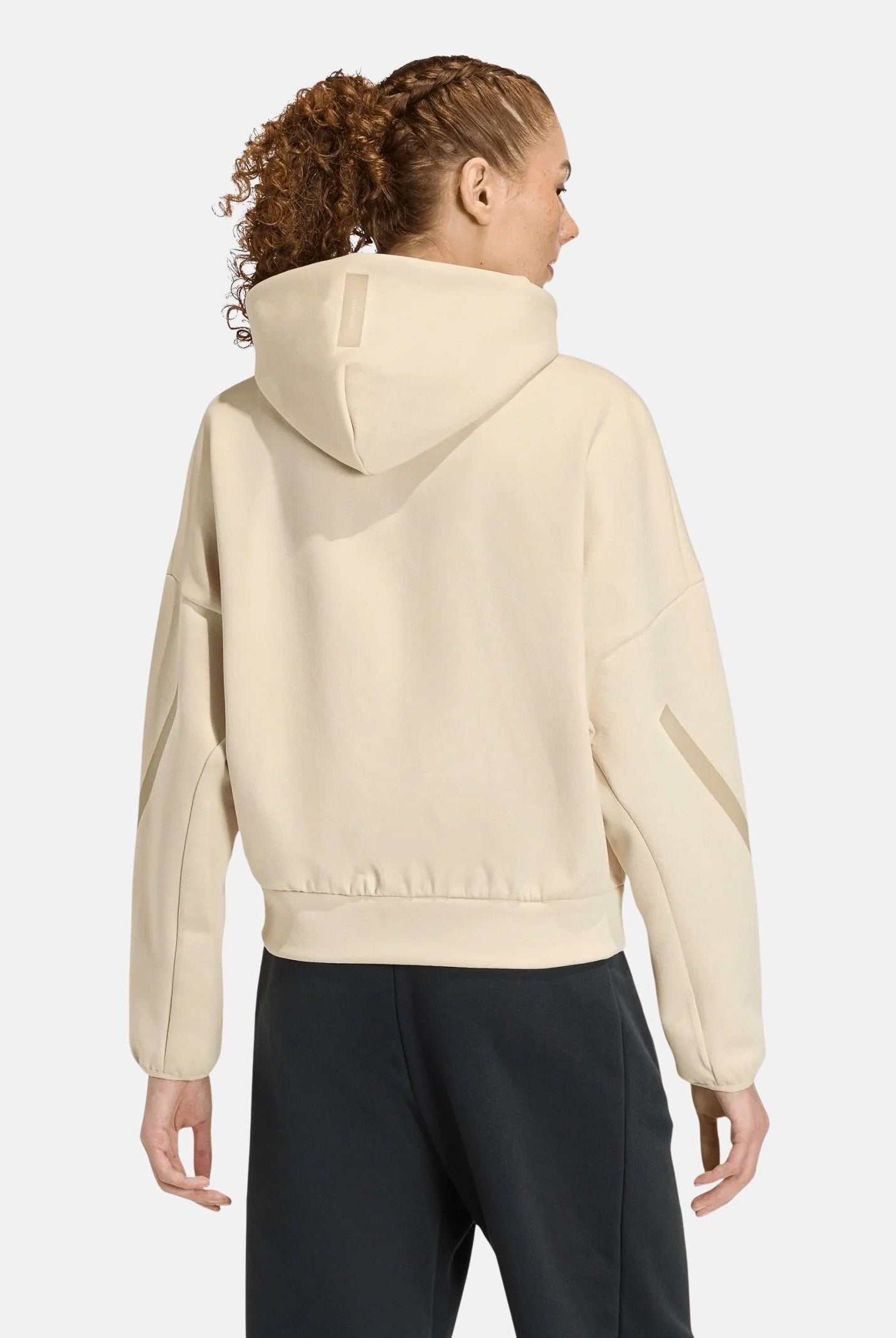 ADIDAS PERFORMANCE Felpa con zip ZNE beige da donna KE4746 . ADIDAS PERFORMANCE