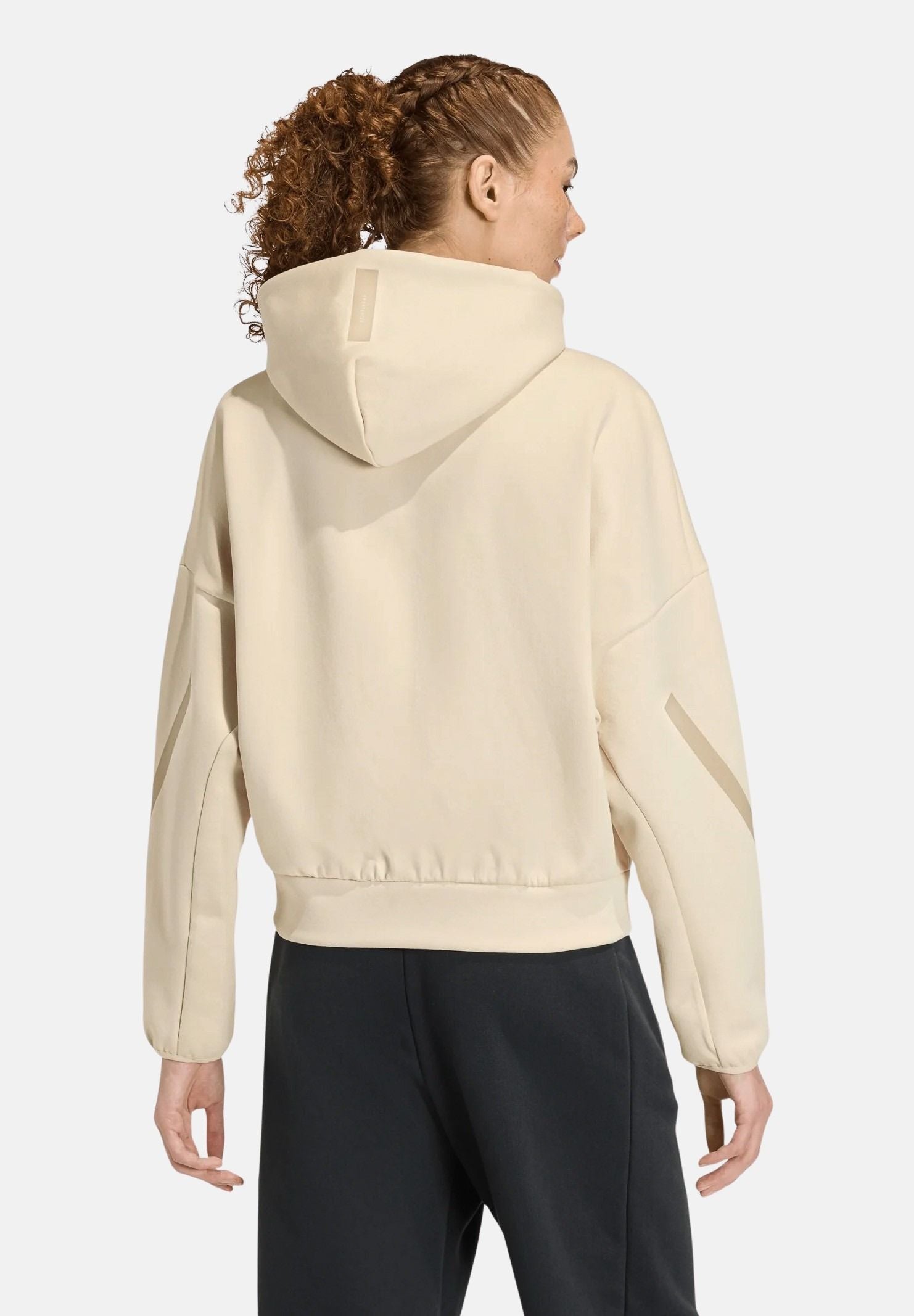ADIDAS PERFORMANCE Felpa con zip ZNE beige da donna KE4746 . ADIDAS PERFORMANCE