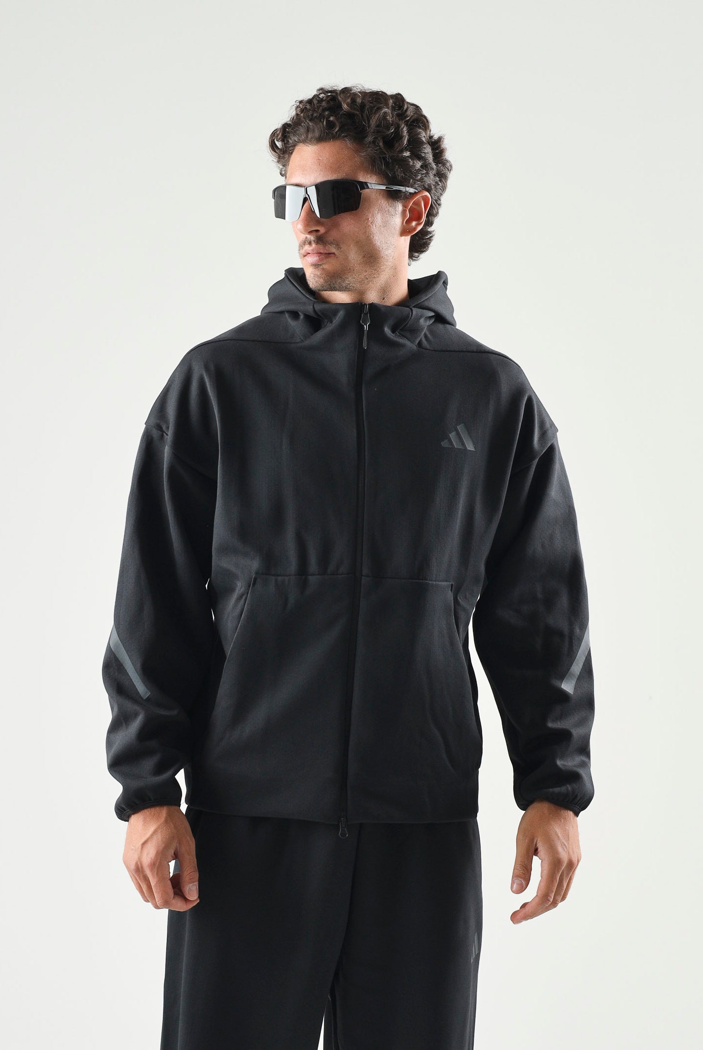 ADIDAS PERFORMANCE Felpa Z.N.E. FULL-ZIP HOODIE nera da uomo KF3827 . ADIDAS PERFORMANCE
