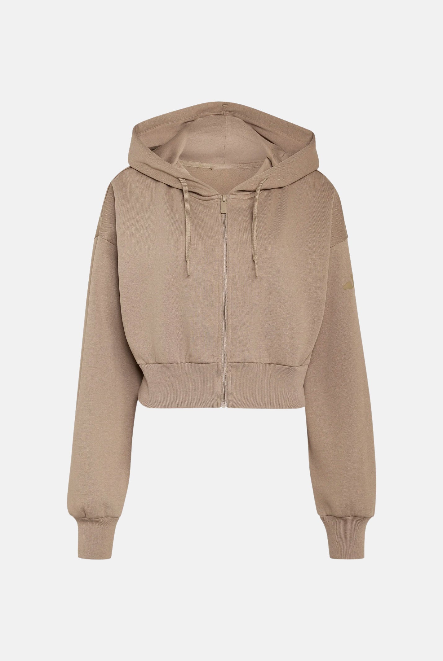 ADIDAS PERFORMANCE Felpa con appuccio ESSENTIALS CONTEMPORARY FLEECE tortora da donna KF6246 . ADIDAS PERFORMANCE