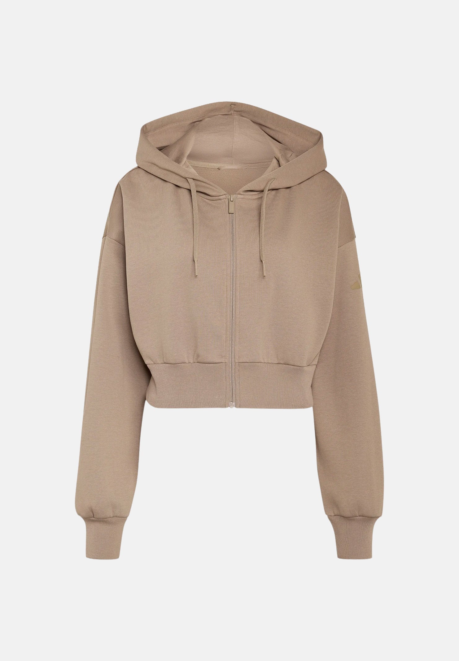 ADIDAS PERFORMANCE Felpa con appuccio ESSENTIALS CONTEMPORARY FLEECE tortora da donna KF6246 . ADIDAS PERFORMANCE