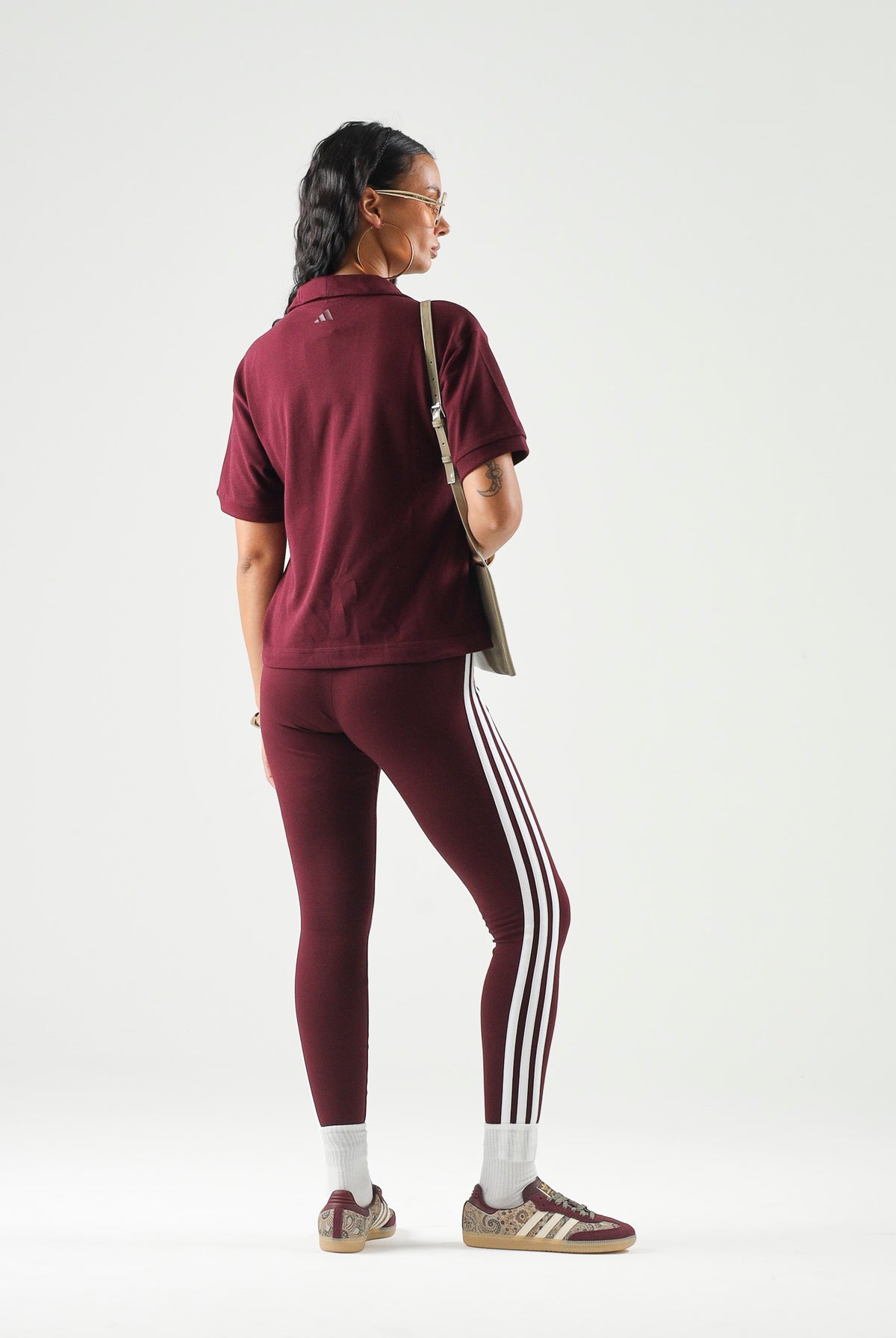 ADIDAS PERFORMANCE Leggings 3-STRIPES ESSENTIAL bordeaux da donna. KF8313 . ADIDAS PERFORMANCE