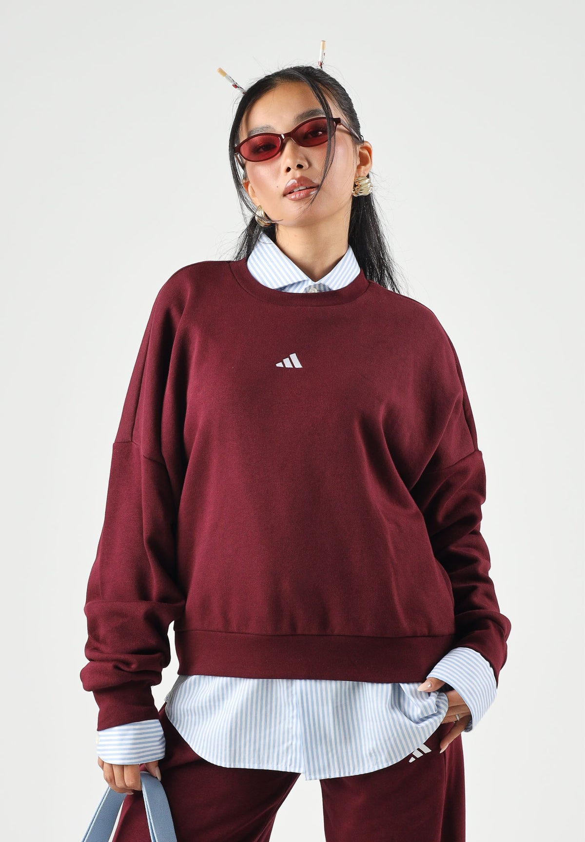 ADIDAS PERFORMANCE Felpa girocollo ESSENTIALS SMALL LOGO da donna KF8421 . ADIDAS PERFORMANCE