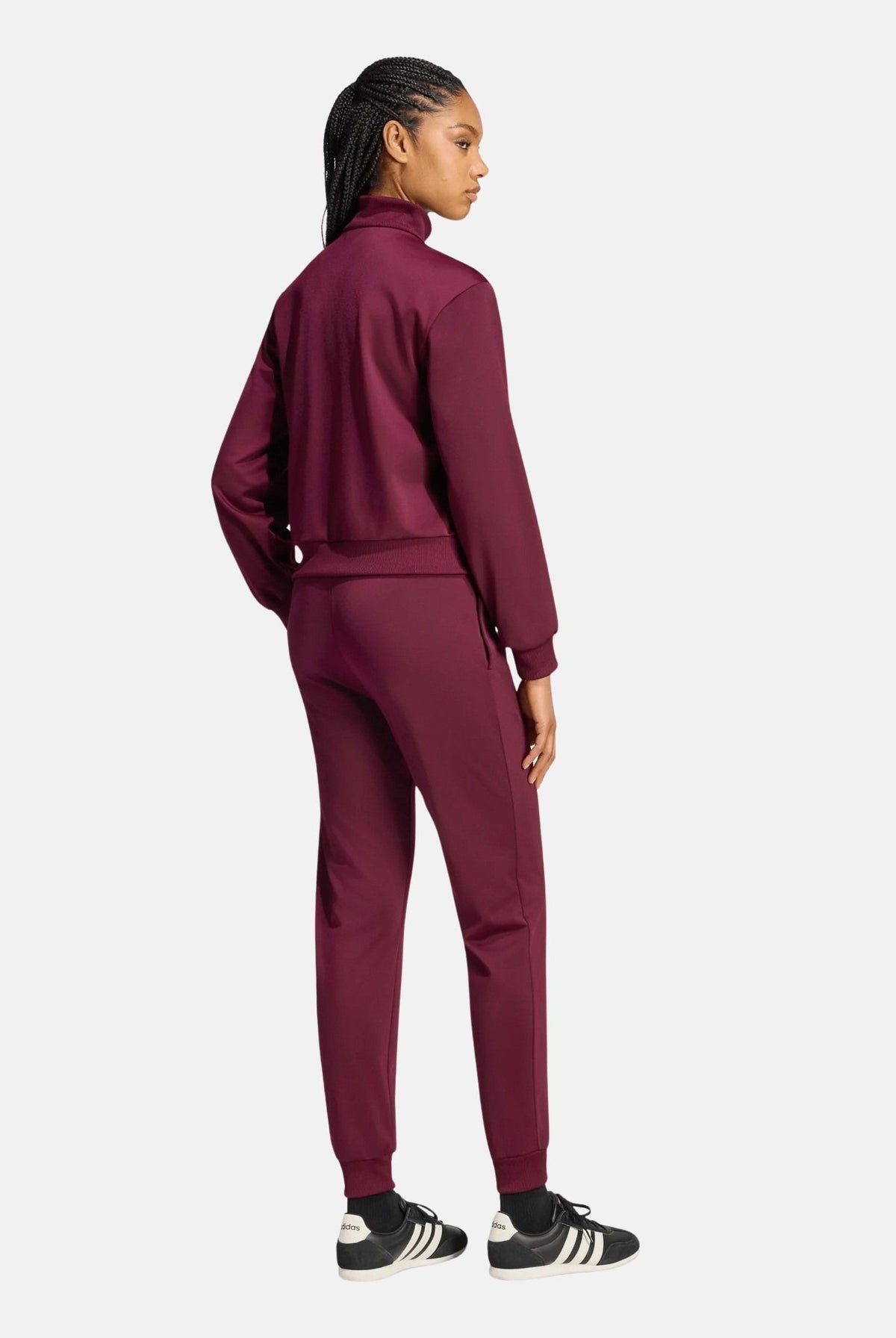 ADIDAS PERFORMANCE Tuta sportiva ESSENTIALS FEEL COZY Maroon bordeaux da donna. KQ7582 . ADIDAS PERFORMANCE