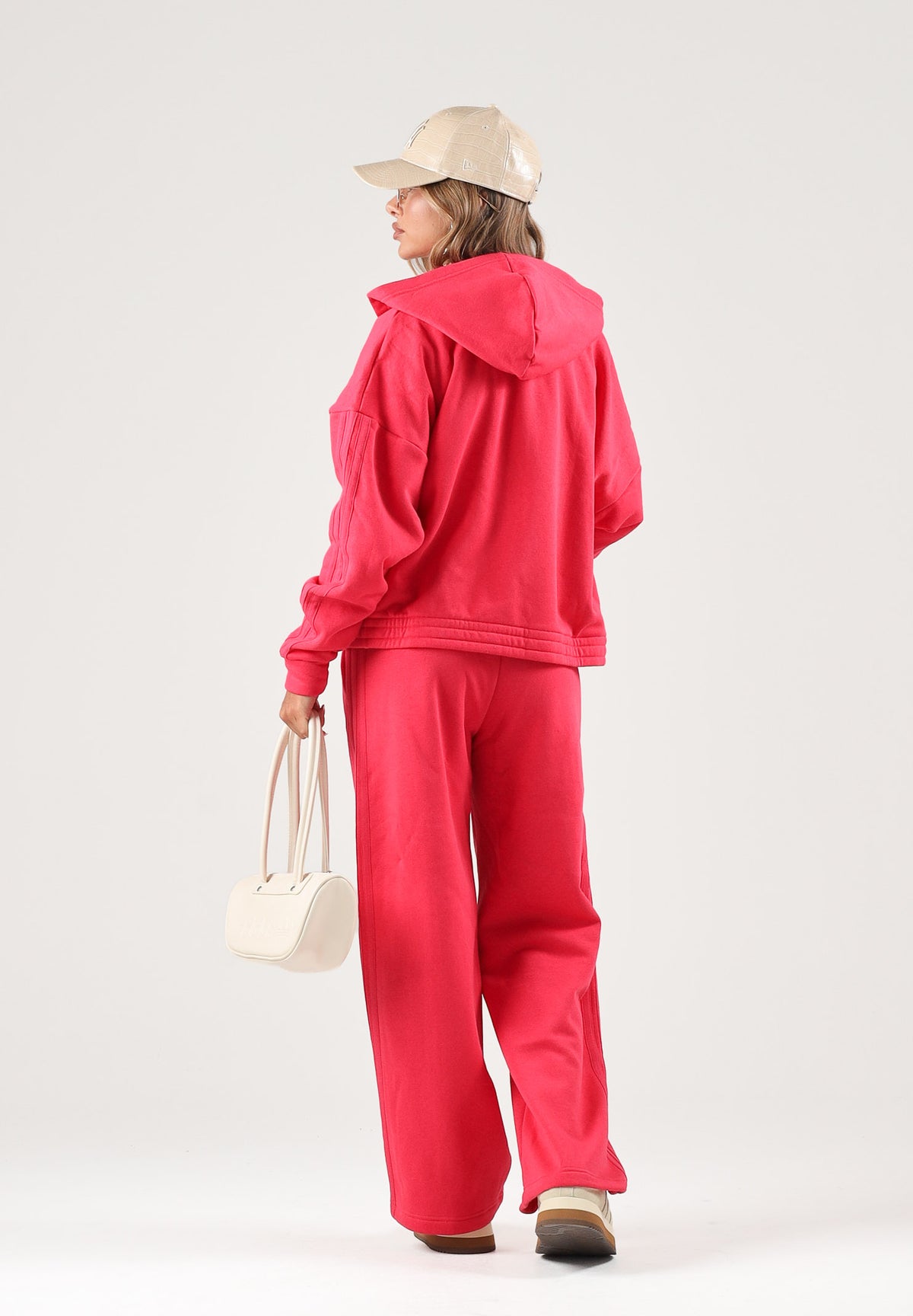 ADIDAS PERFORMANCE Tuta ENERGIZE TRACK SUIT Power pink rosa da donna con logo tono su tono KQ7594 . ADIDAS PERFORMANCE
