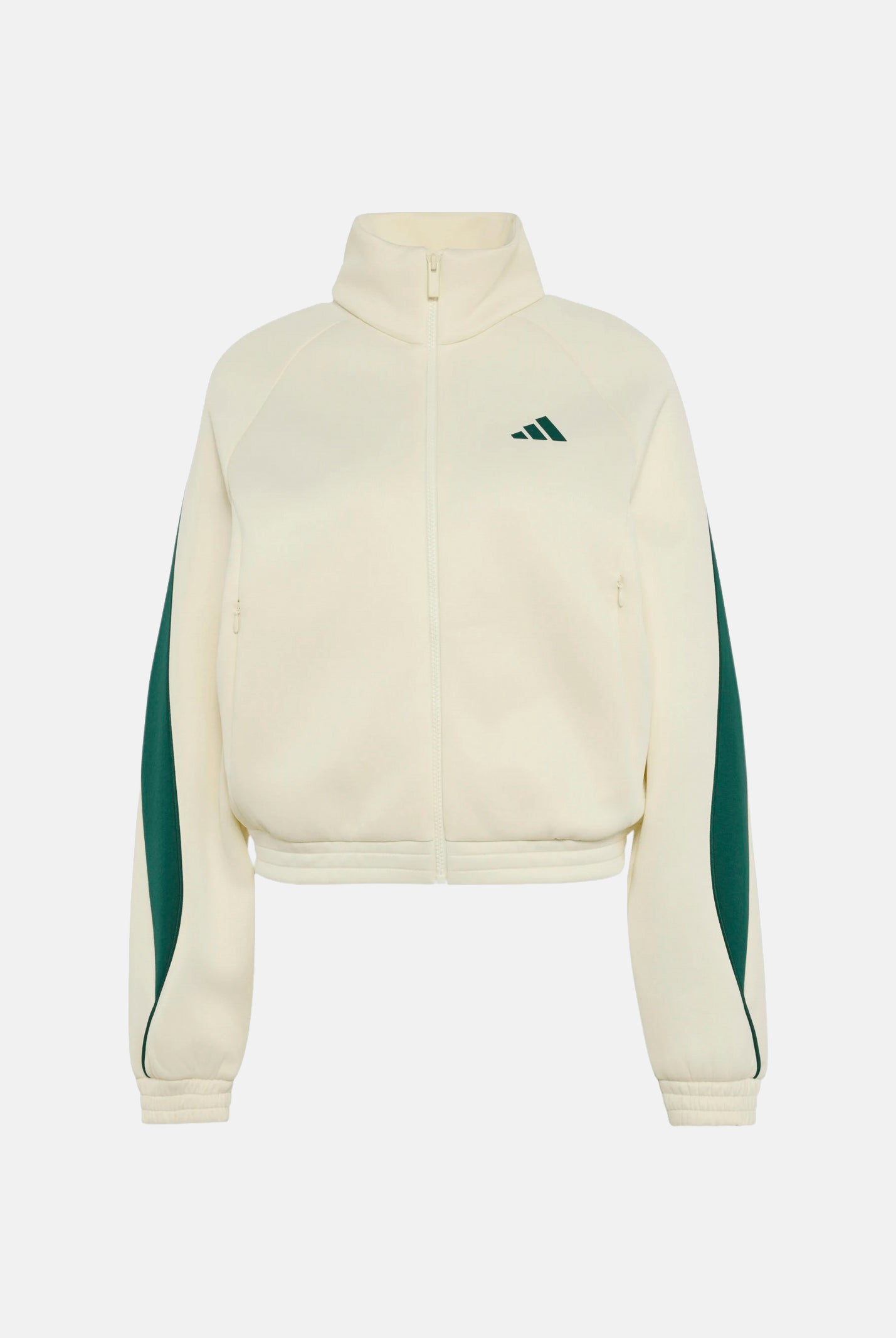 feADIDAS PERFORMANCE Felpa STADIUM TRACKTOP Ivory/Green avorio e verde donna. KR5308 . ADIDAS PERFORMANCE