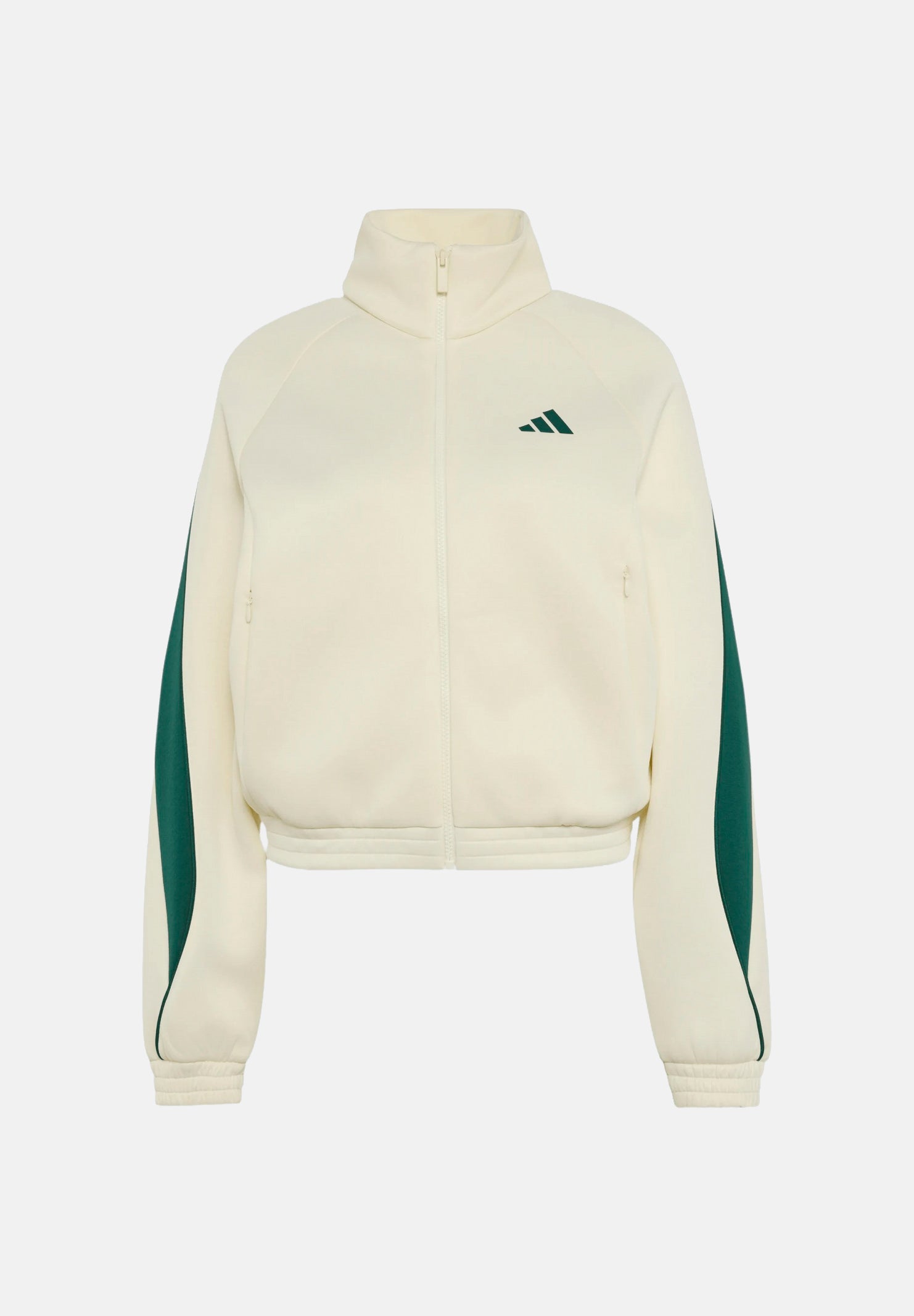 feADIDAS PERFORMANCE Felpa STADIUM TRACKTOP Ivory/Green avorio e verde donna. KR5308 . ADIDAS PERFORMANCE