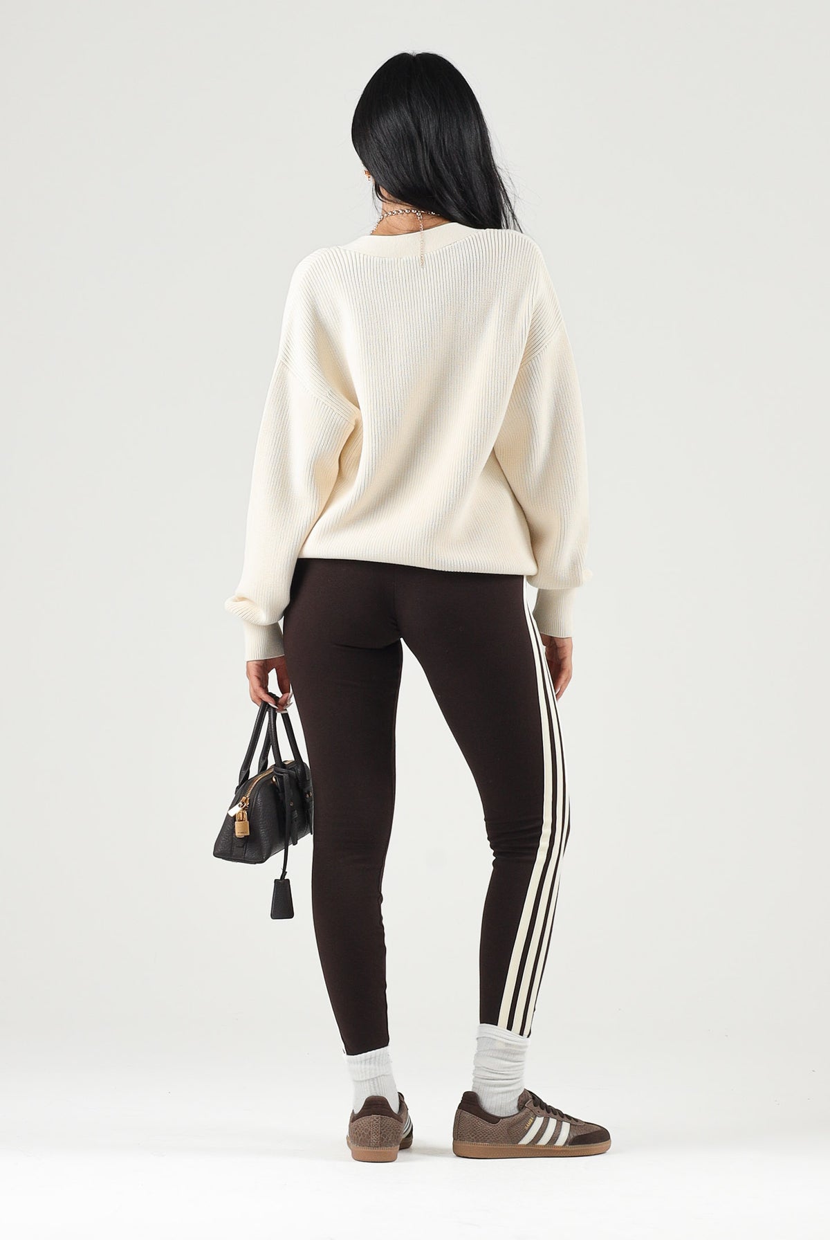 ADIDAS PERFORMANCE Leggings ESSENTIALS 3-STRIPES marrone da donna. KS6286 . ADIDAS PERFORMANCE