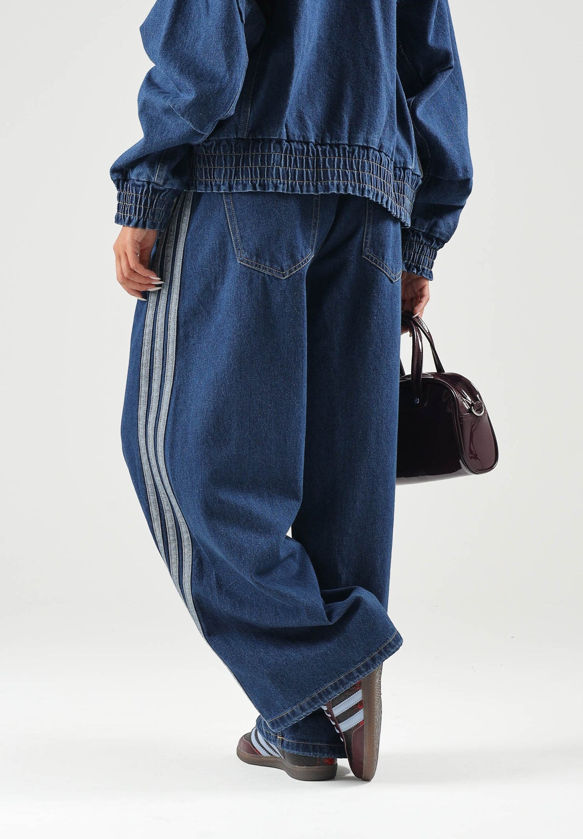 ADIDAS PERFORMANCE Pantaloni STADIUM WASHED denim loose da donna KV0618 . ADIDAS PERFORMANCE
