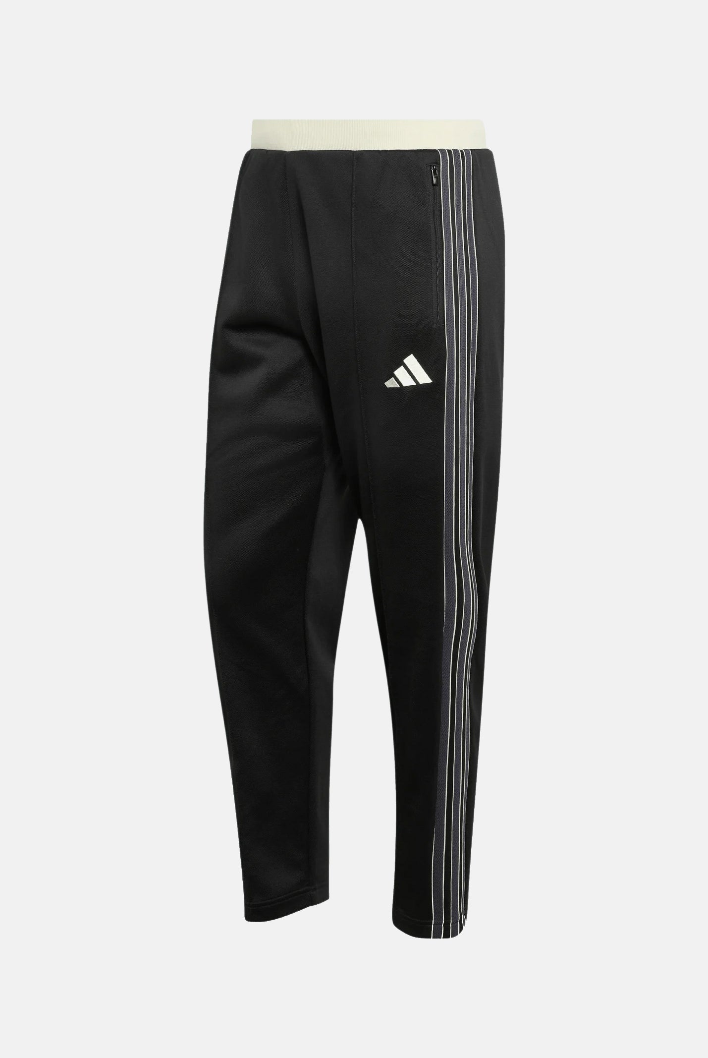ADIDAS PERFORMANCE Pantaloni sportivi Stadium Regular Fit Piqué Track Pants Black nero con dettagli grigi e avorio uomo. KV5918 . ADIDAS PERFORMANCE