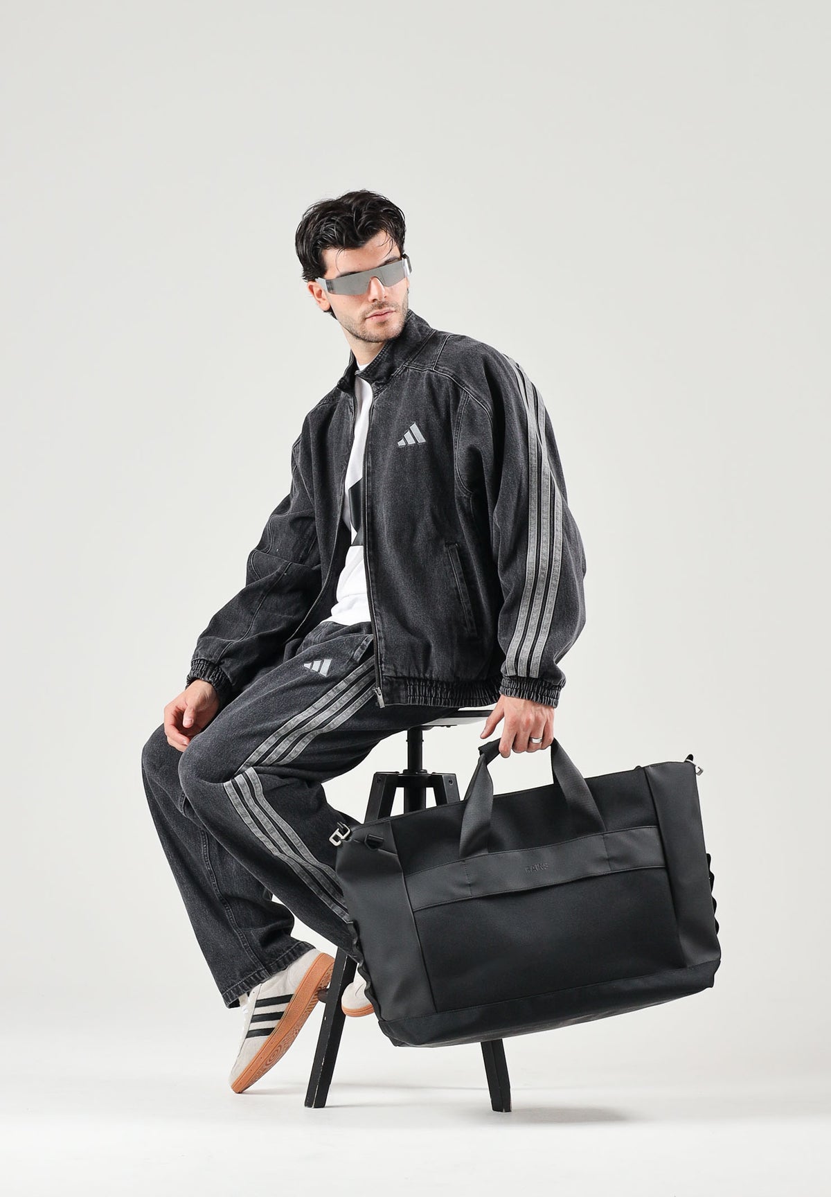 ADIDAS PERFORMANCE Giubbotto di jeans STADIUM nera da uomo e da donna KV8344 . ADIDAS PERFORMANCE