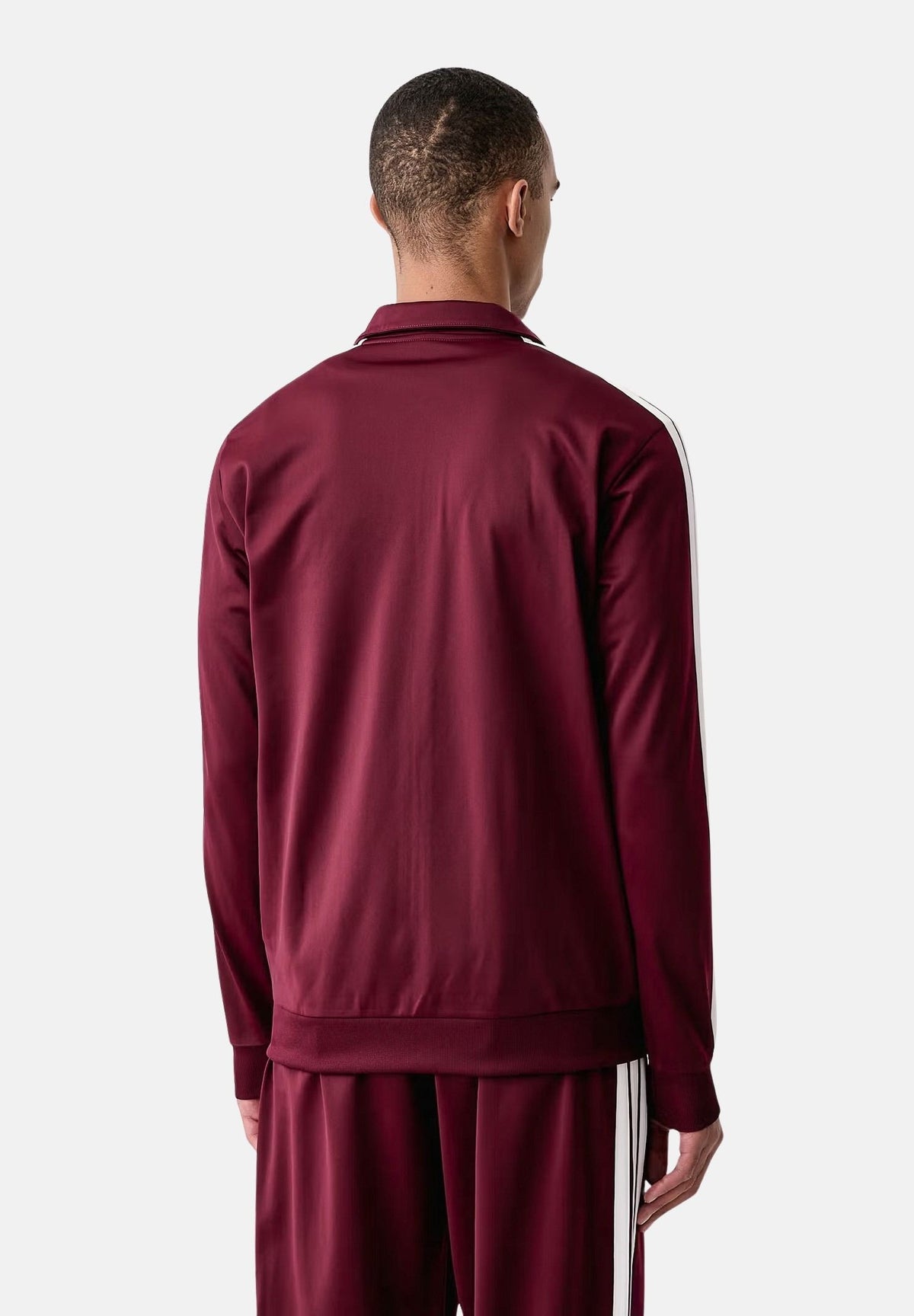 ADIDAS PERFORMANCE Tuta TRAKSUIT TEAM maroon bordeaux da uomo, realizzata in tessuto tecnico acetato KY2280 . ADIDAS PERFORMANCE