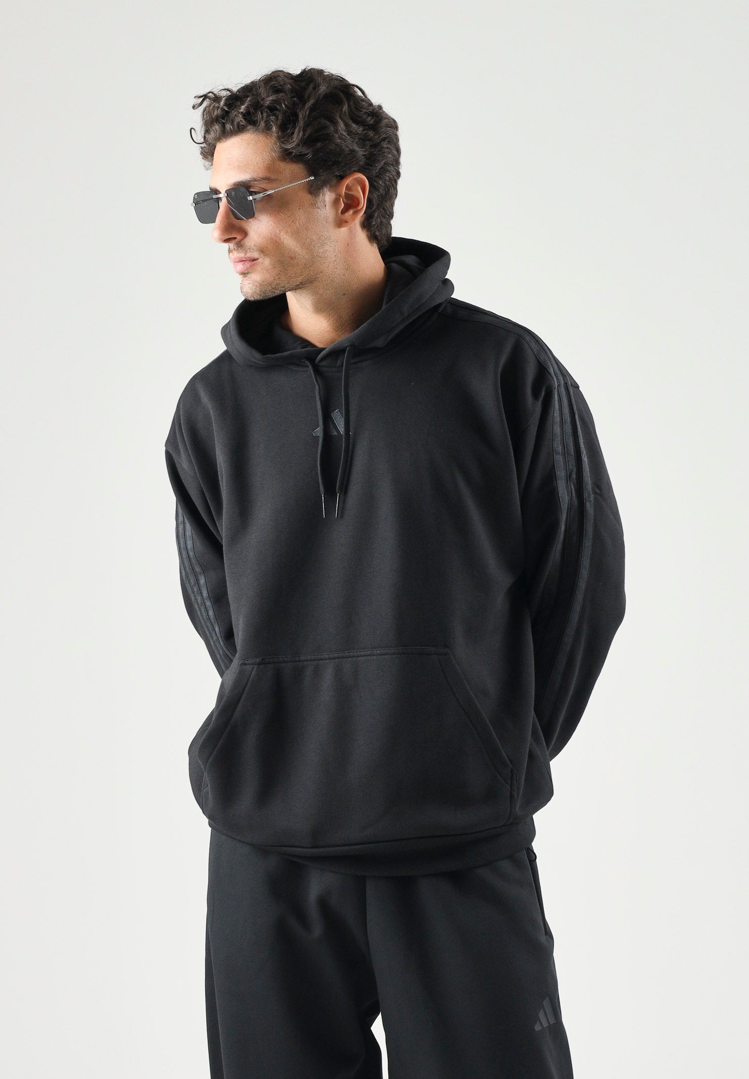 ADIDAS PERFORMANCE felpa con cappuccio Black/Carbon nero da uomo. KY4165 . ADIDAS PERFORMANCE