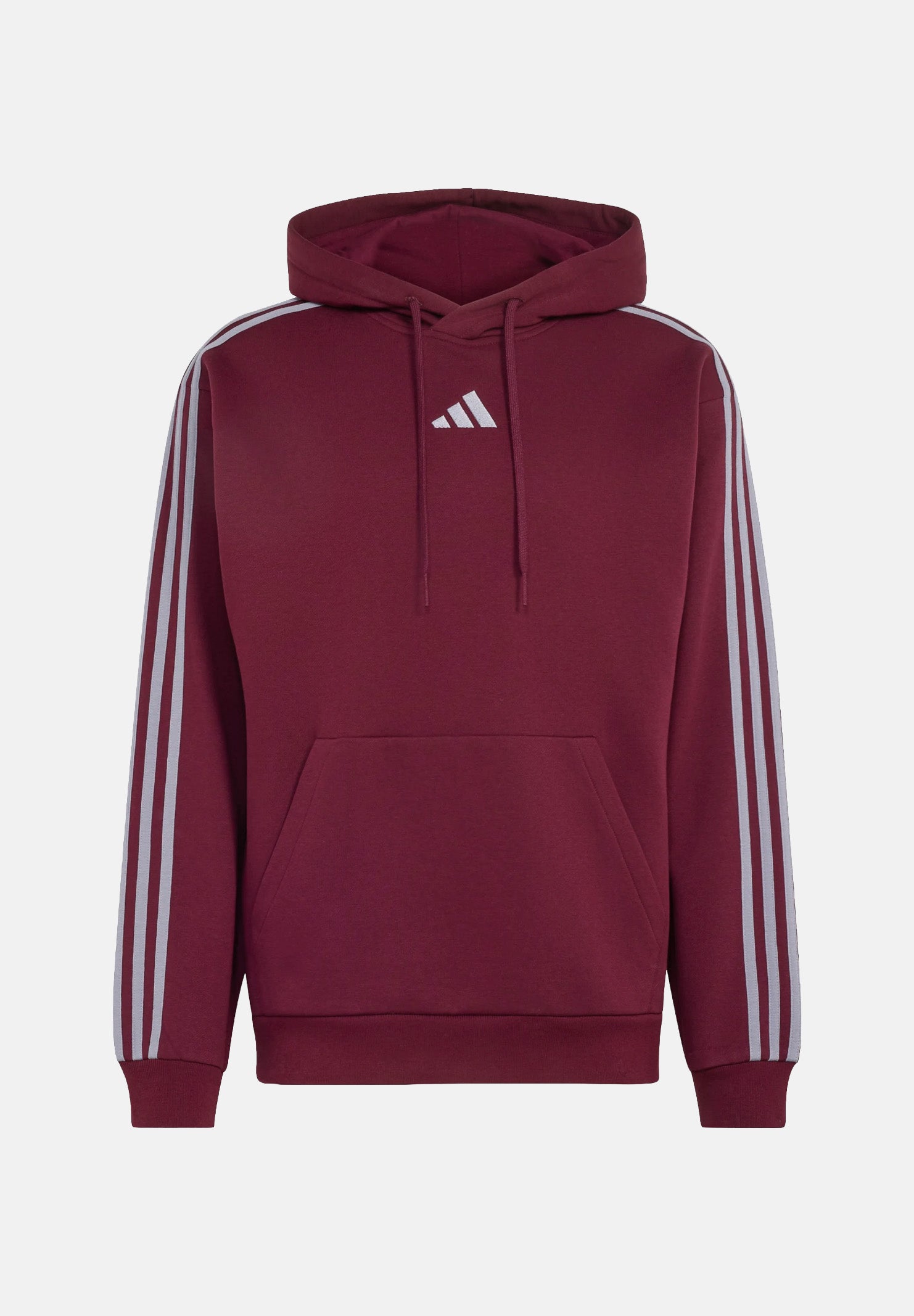 ADIDAS PERFORMANCE felpa con cappuccio 3-Stripes TEAMAR/SLAT bordeaux e grigio lilla uomo. KY4169 . ADIDAS PERFORMANCE