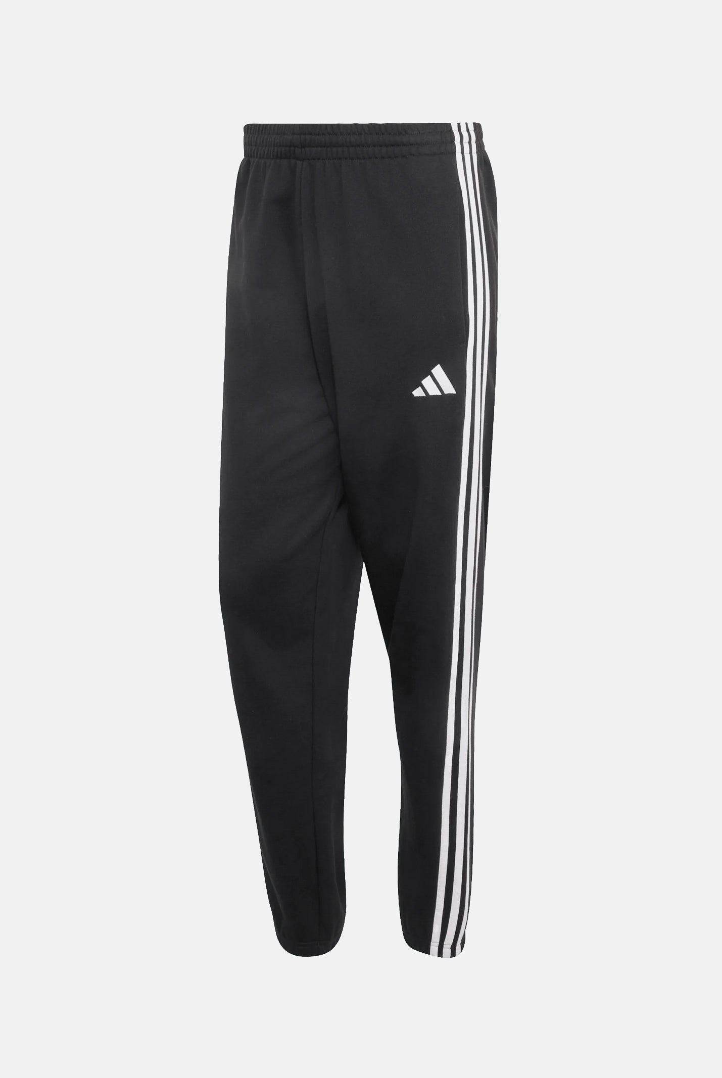 ADIDAS PERFORMANCE pantaloni sportivi Essentials 3-Stripes Fleece Tapered Cuffed Pants Black/White neri e bianchi da uomo. KY6526 . ADIDAS PERFORMANCE