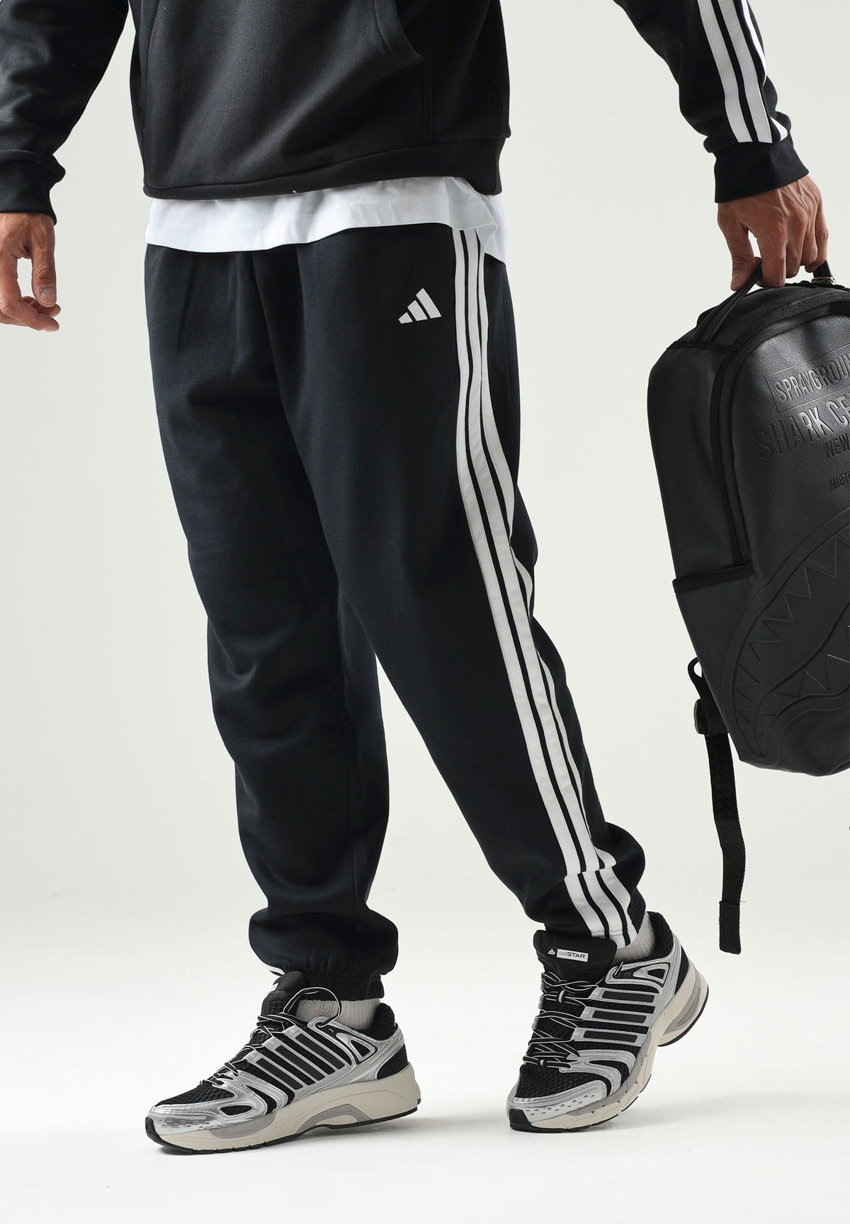 ADIDAS PERFORMANCE Pantaloni sportivi Essentials 3-Stripes neri da uomo KY6526 . ADIDAS PERFORMANCE