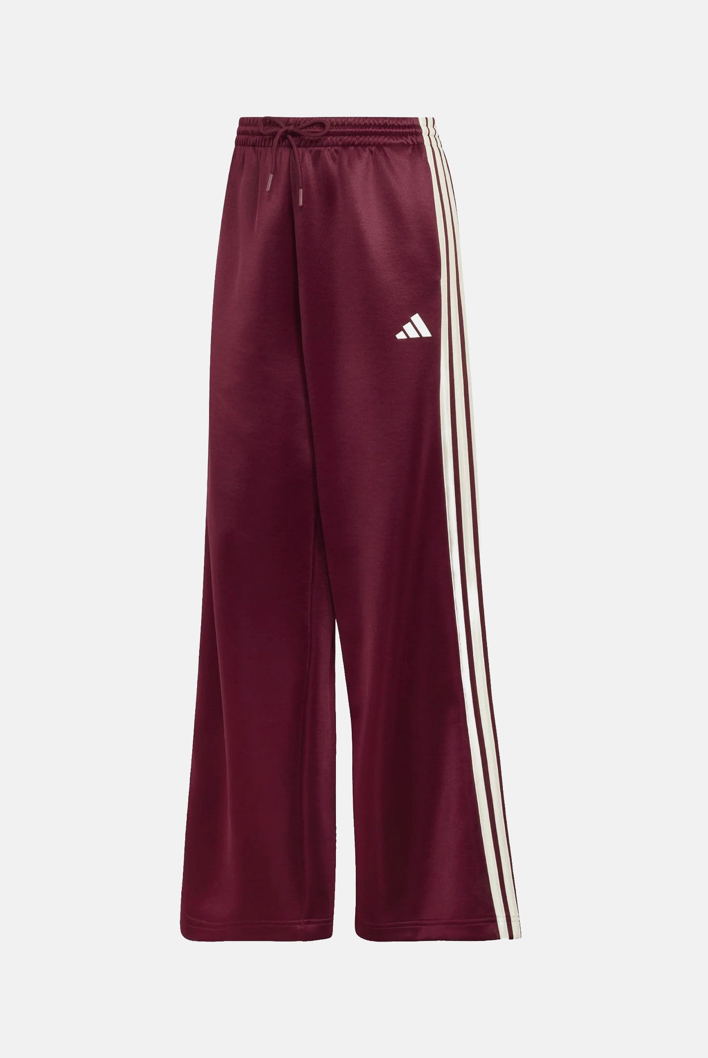 ADIDAS PERFORMANCE Pantaloni 3-STRIPES WIDE LEG TRACK PANTS Maroon/Ivory bordeaux e avorio donna. KY8168 . ADIDAS PERFORMANCE