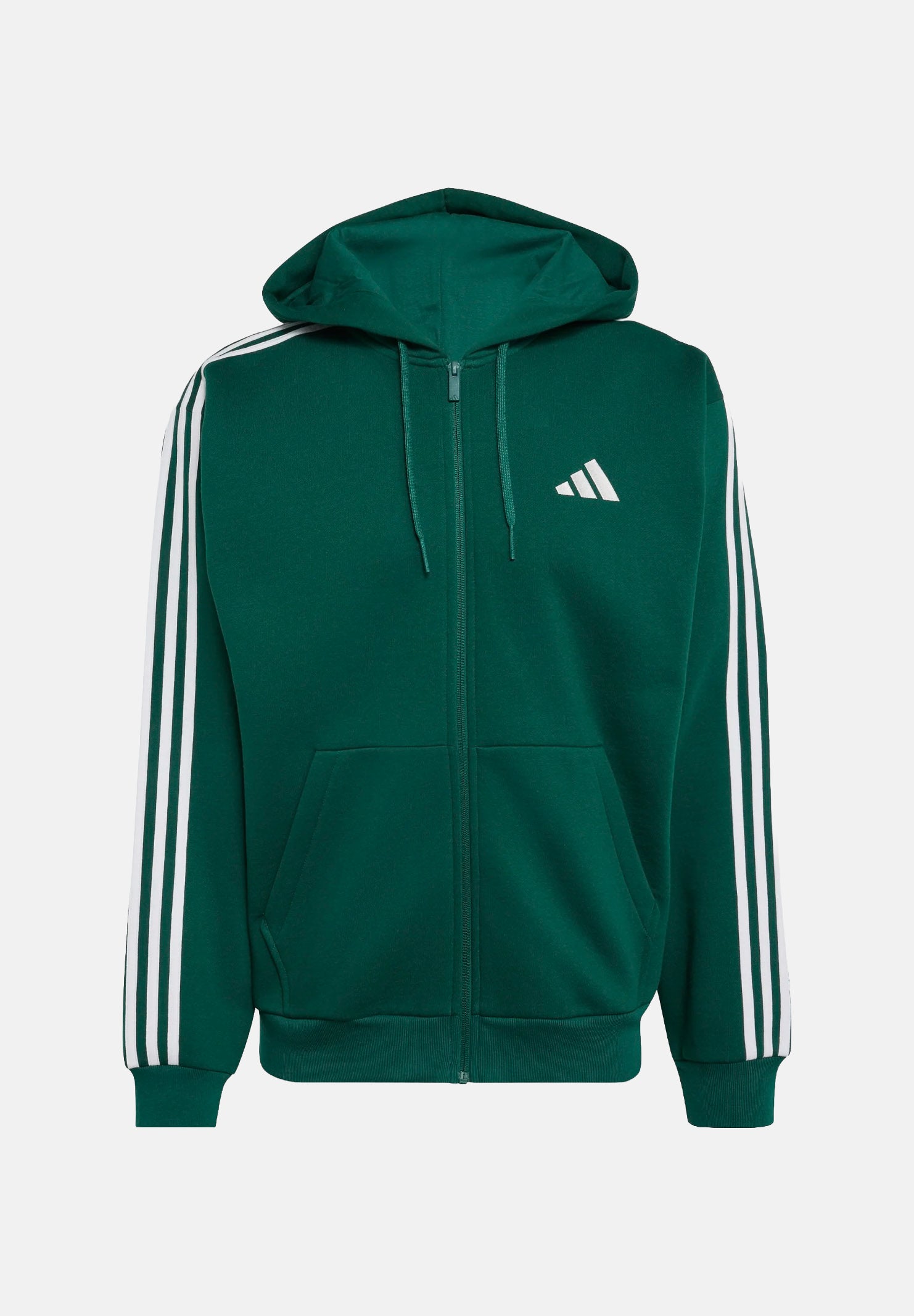 ADIDAS PERFORMANCE felpa con zip e cappuccio Collegiate Green/Off White verde scuro e bianco uomo. KZ1412 . ADIDAS PERFORMANCE