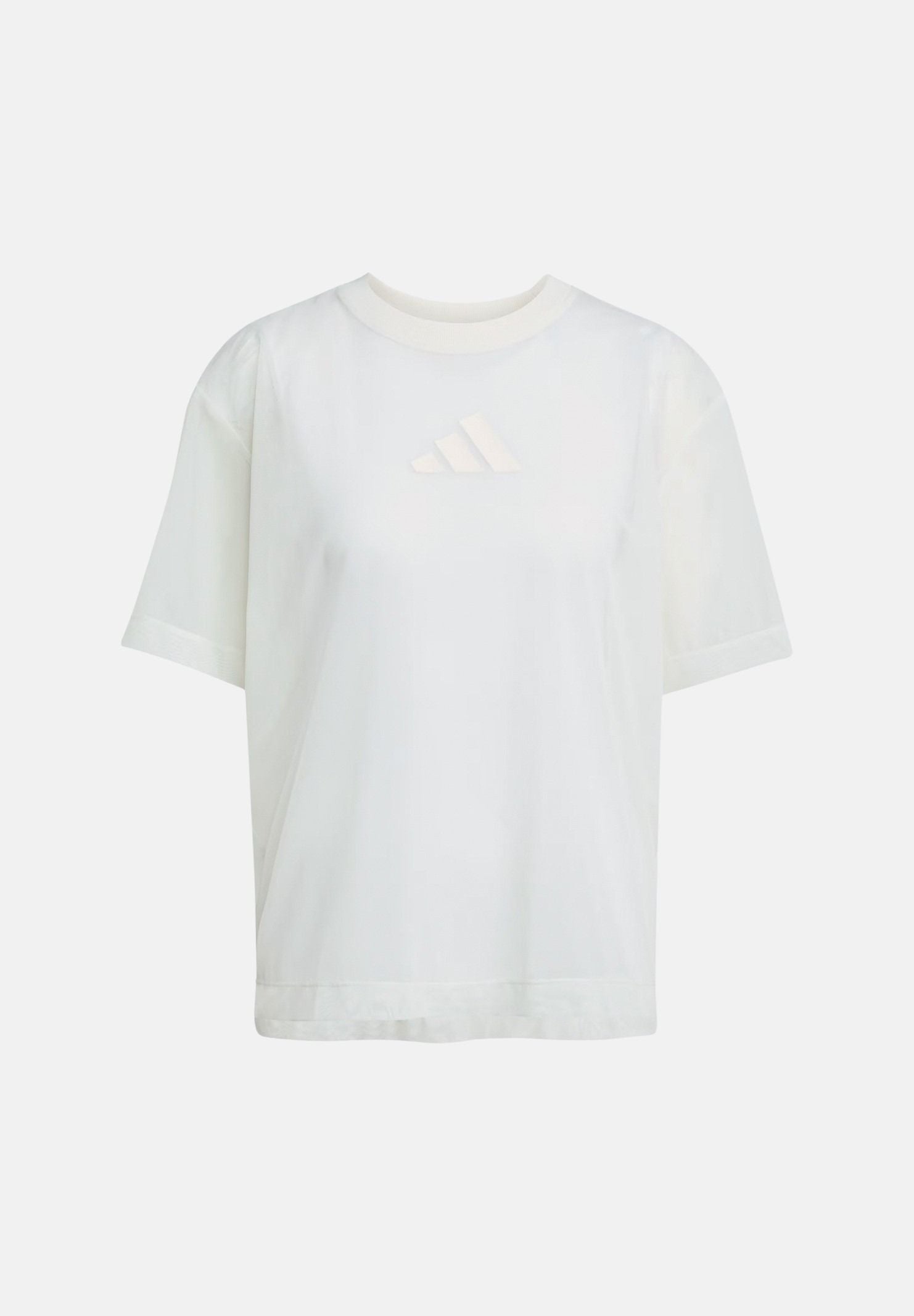 ADIDAS PERFORMANCE T-shirt a manica corta Soft Lux Mesh panna da donna JV9872 . ADIDAS PERFORMANCE