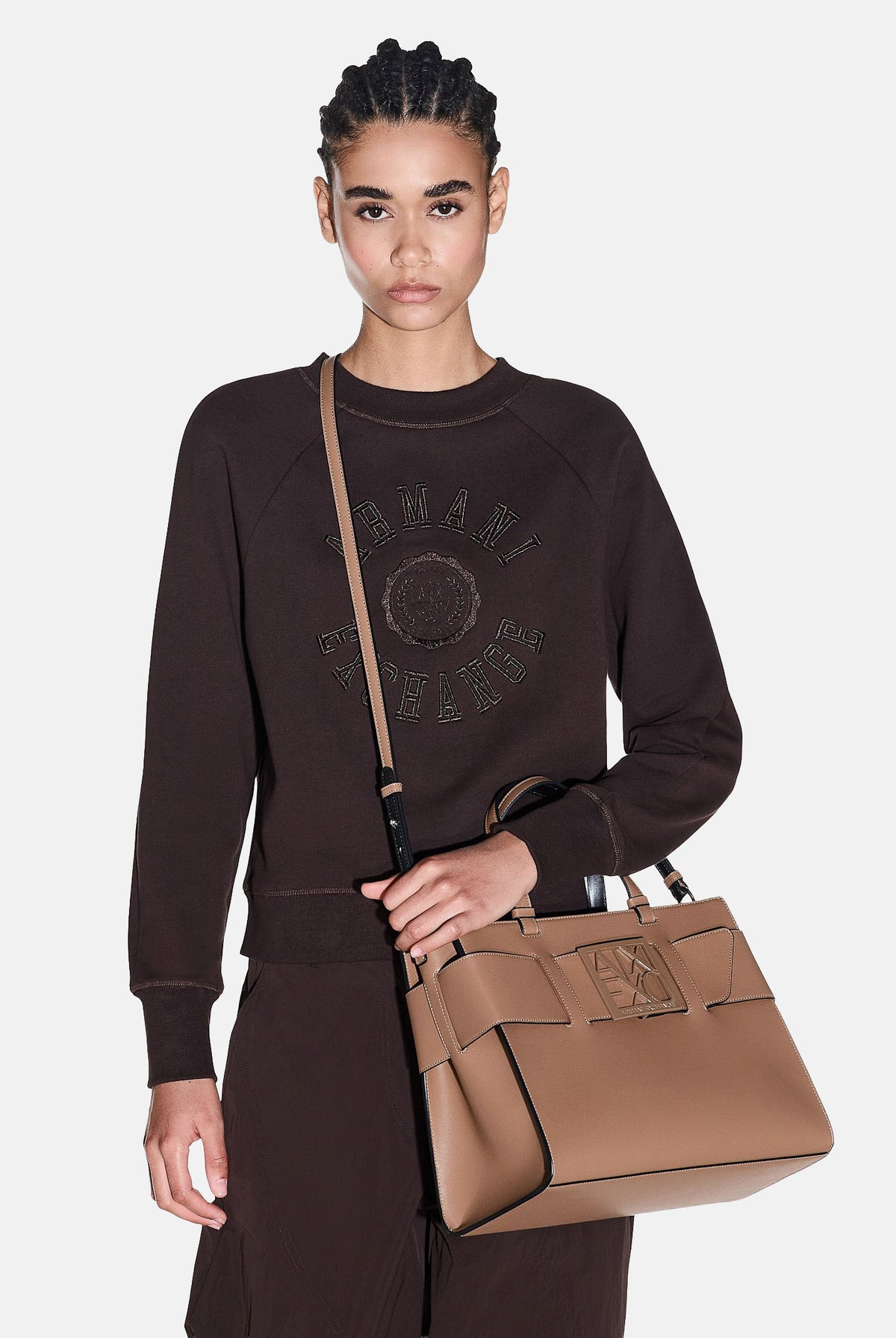 ARMANI EXCHANGE Shopper marionette beige da donna con logo 9426890A874 U6186 ARMANI EXCHANGE