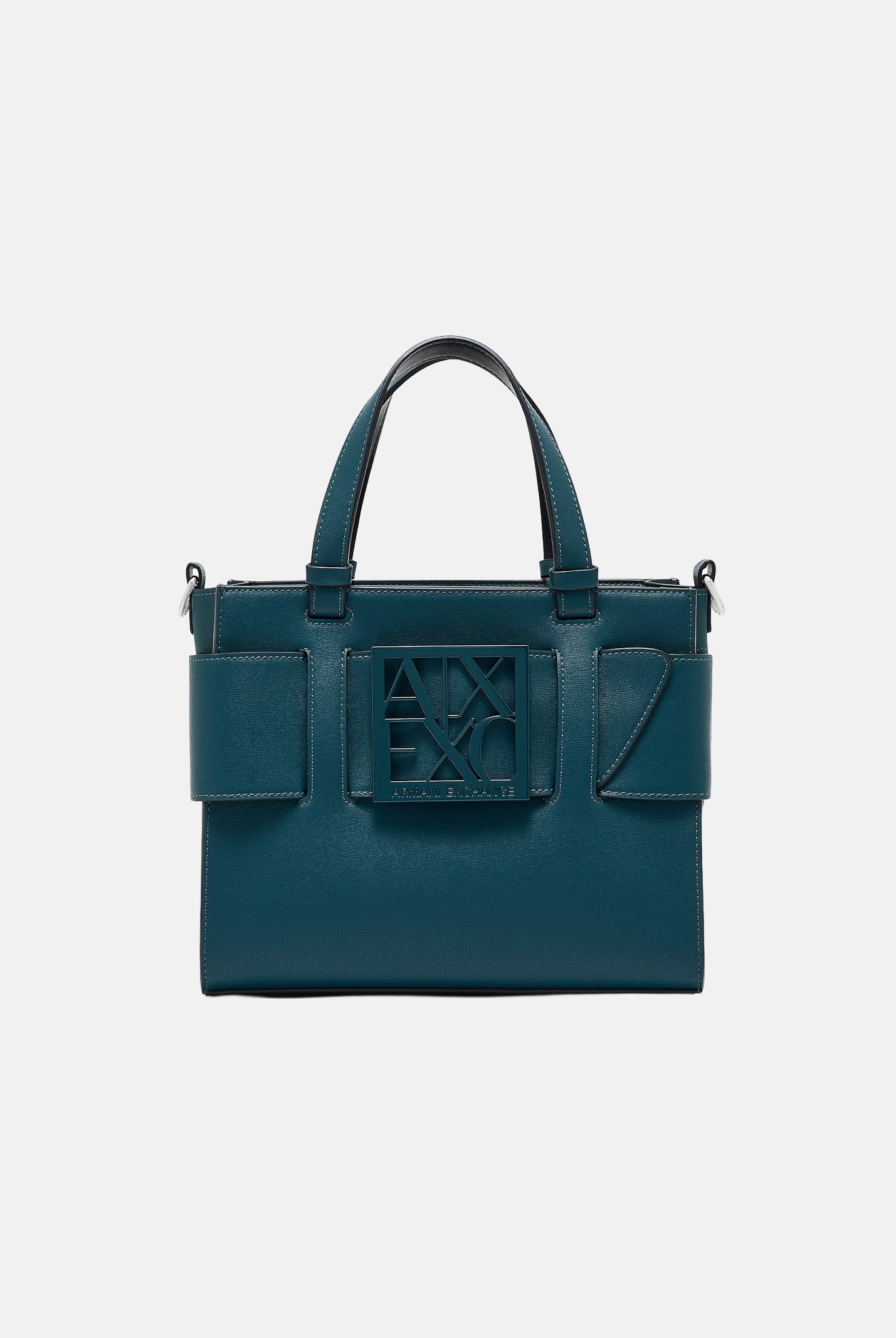 ARMANI EXCHANGE Shopper a mano mystery ottani da donna con manici corti e maxi logo applicato. 9426900A874 U7338 ARMANI EXCHANGE