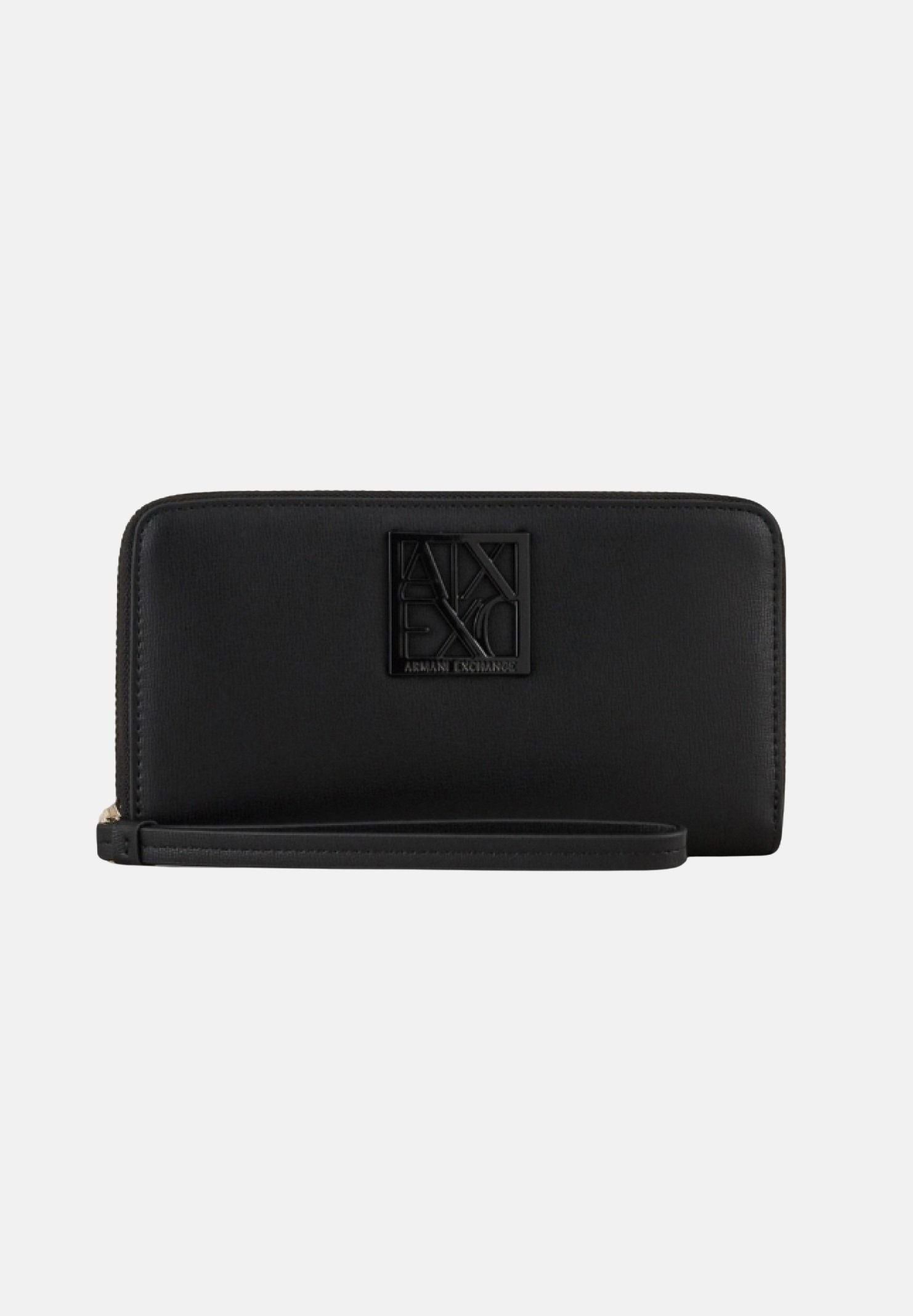 ARMANI EXCHANGE Portafogli nero da donna con placca logo 9484860A874 00020 ARMANI EXCHANGE