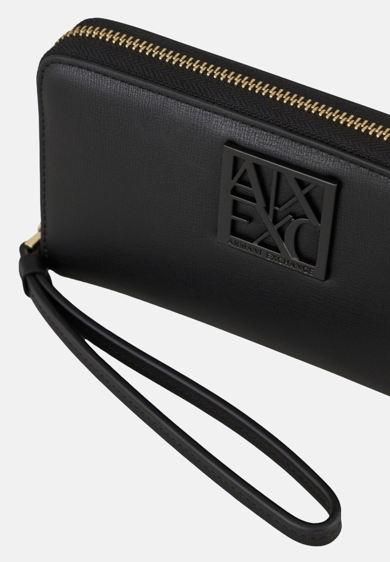 ARMANI EXCHANGE Portafogli nero da donna con placca logo 9484860A874 00020 ARMANI EXCHANGE