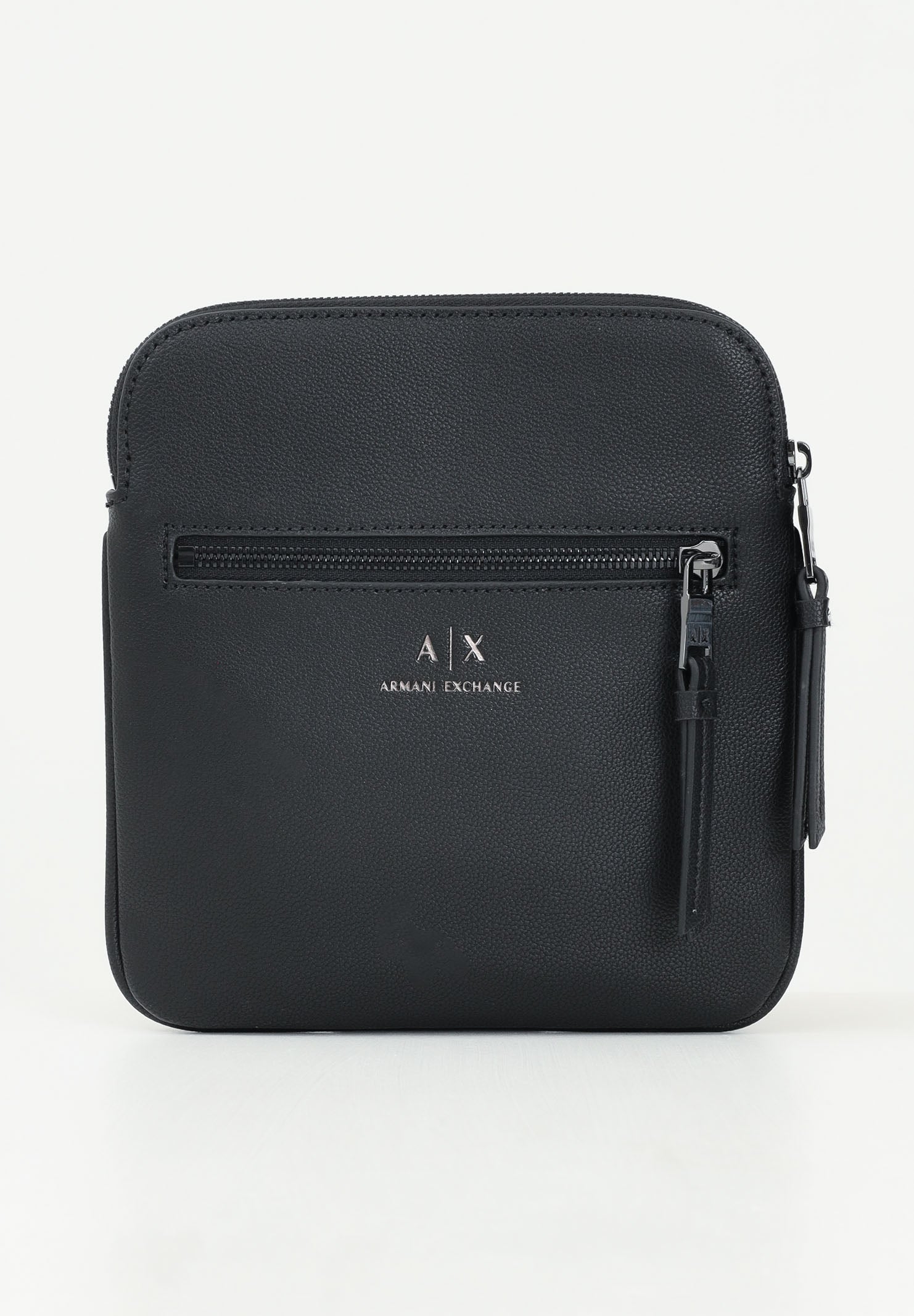 ARMANI EXCHANGE Borsello nero da uomo in ecopelle con logo frontale 952391CC830 00020 ARMANI EXCHANGE