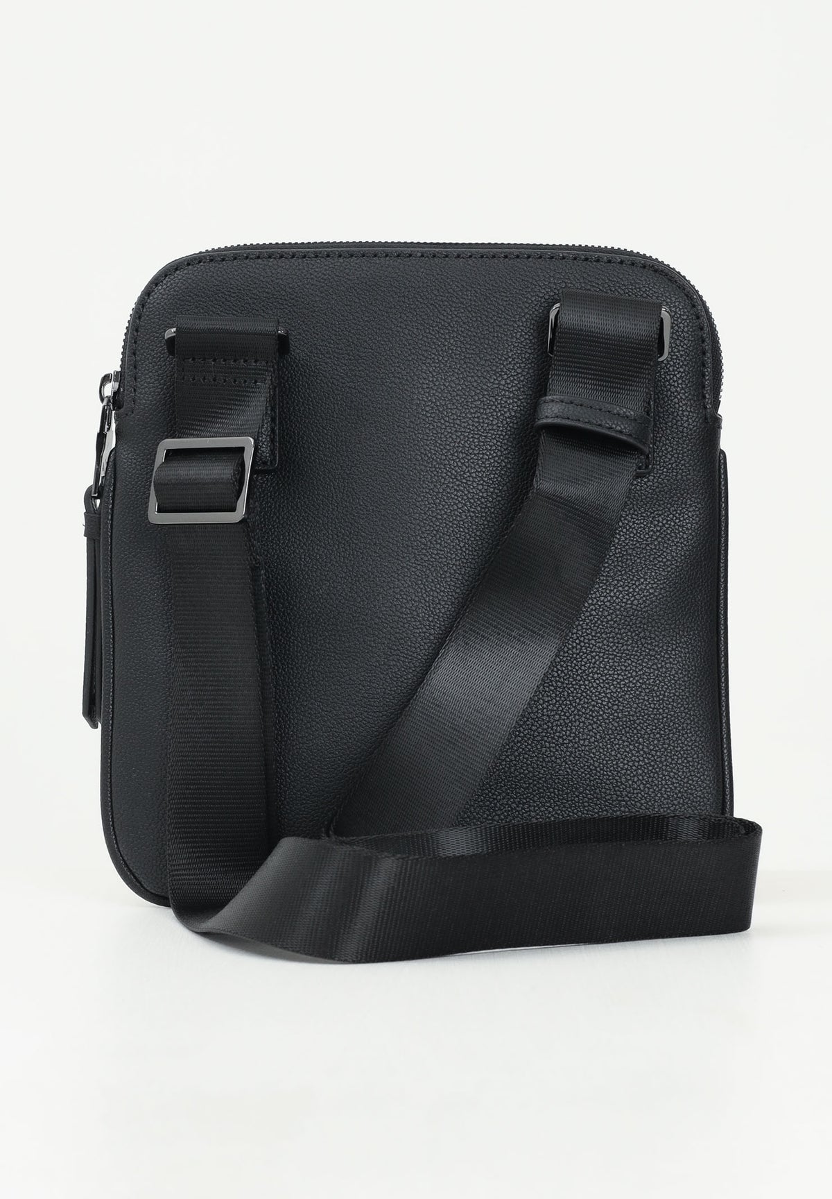 ARMANI EXCHANGE Tracolla nera da uomo in ecopelle con logo frontale 952391CC830 00020 ARMANI EXCHANGE