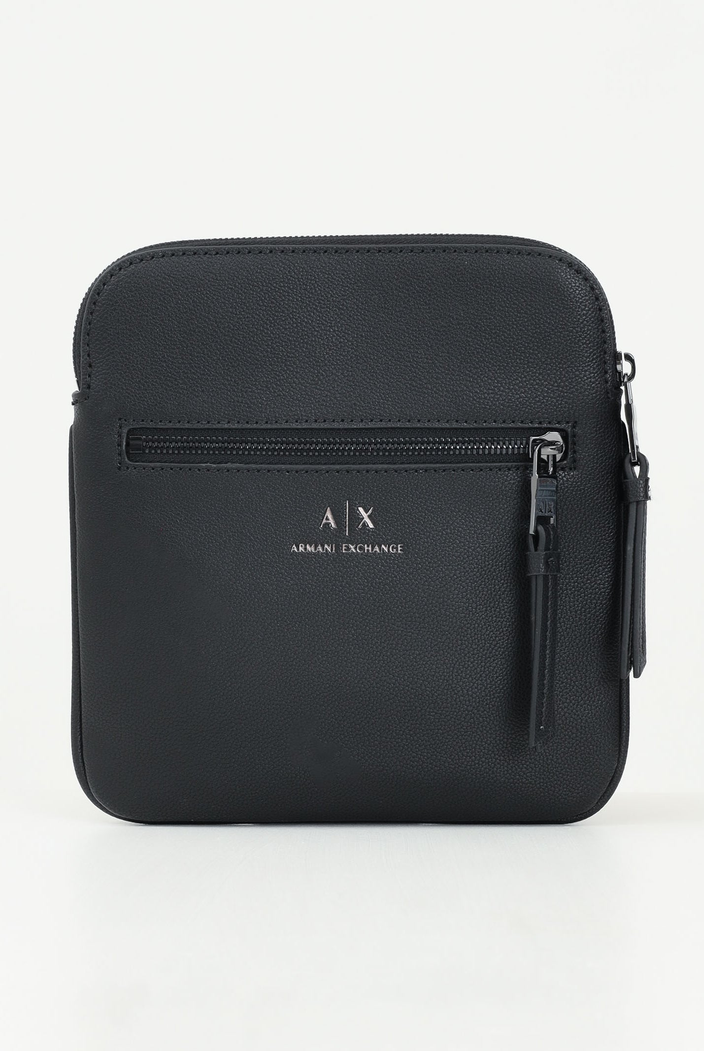 ARMANI EXCHANGE Borsello nero da uomo in ecopelle con logo frontale 952391CC830 00020 ARMANI EXCHANGE