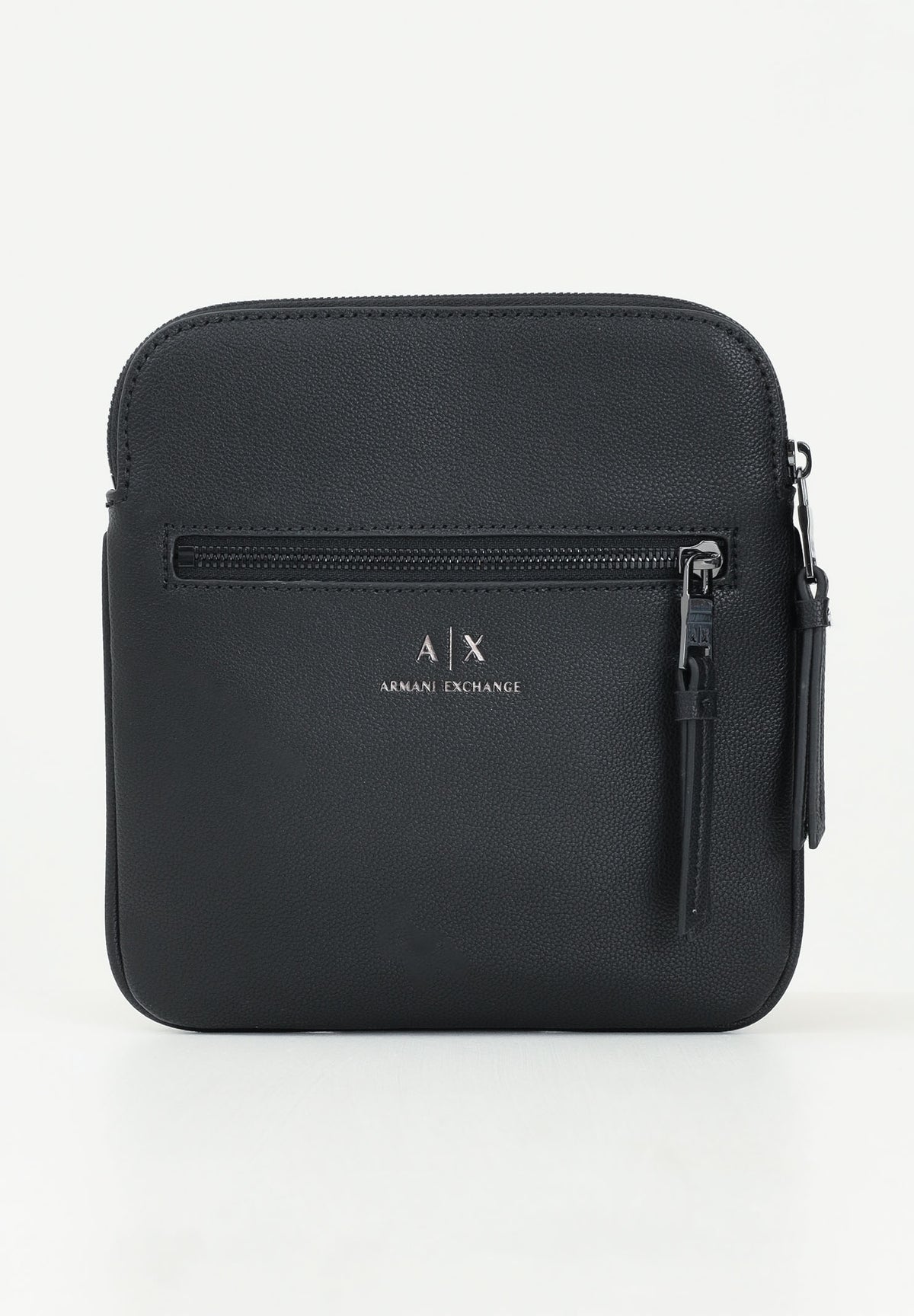 ARMANI EXCHANGE Tracolla nera da uomo in ecopelle con logo frontale 952391CC830 00020 ARMANI EXCHANGE