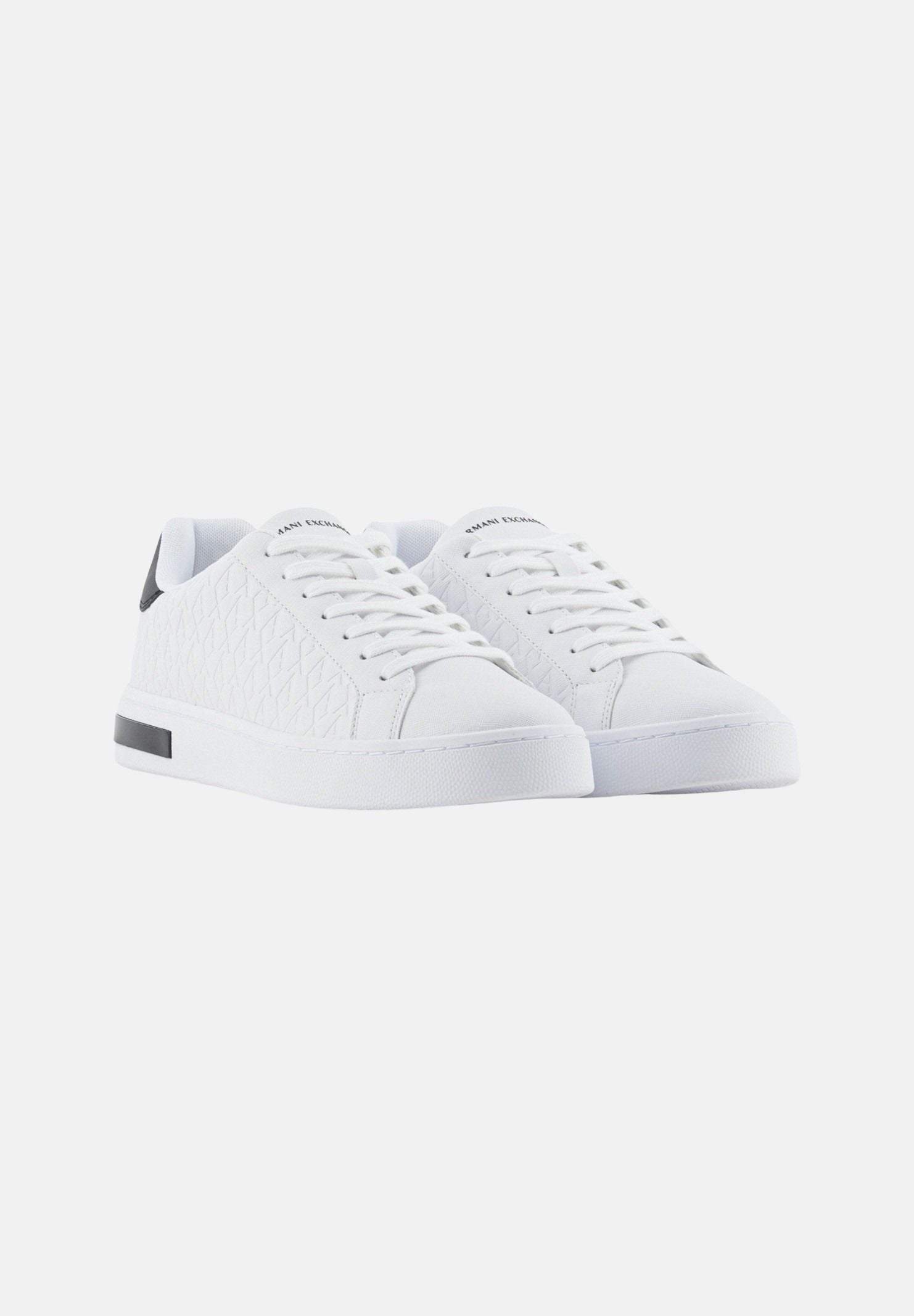 ARMANI EXCHANGE Sneakers bianche da uomo con logo all-over XM000140AF11916 M0028 ARMANI EXCHANGE