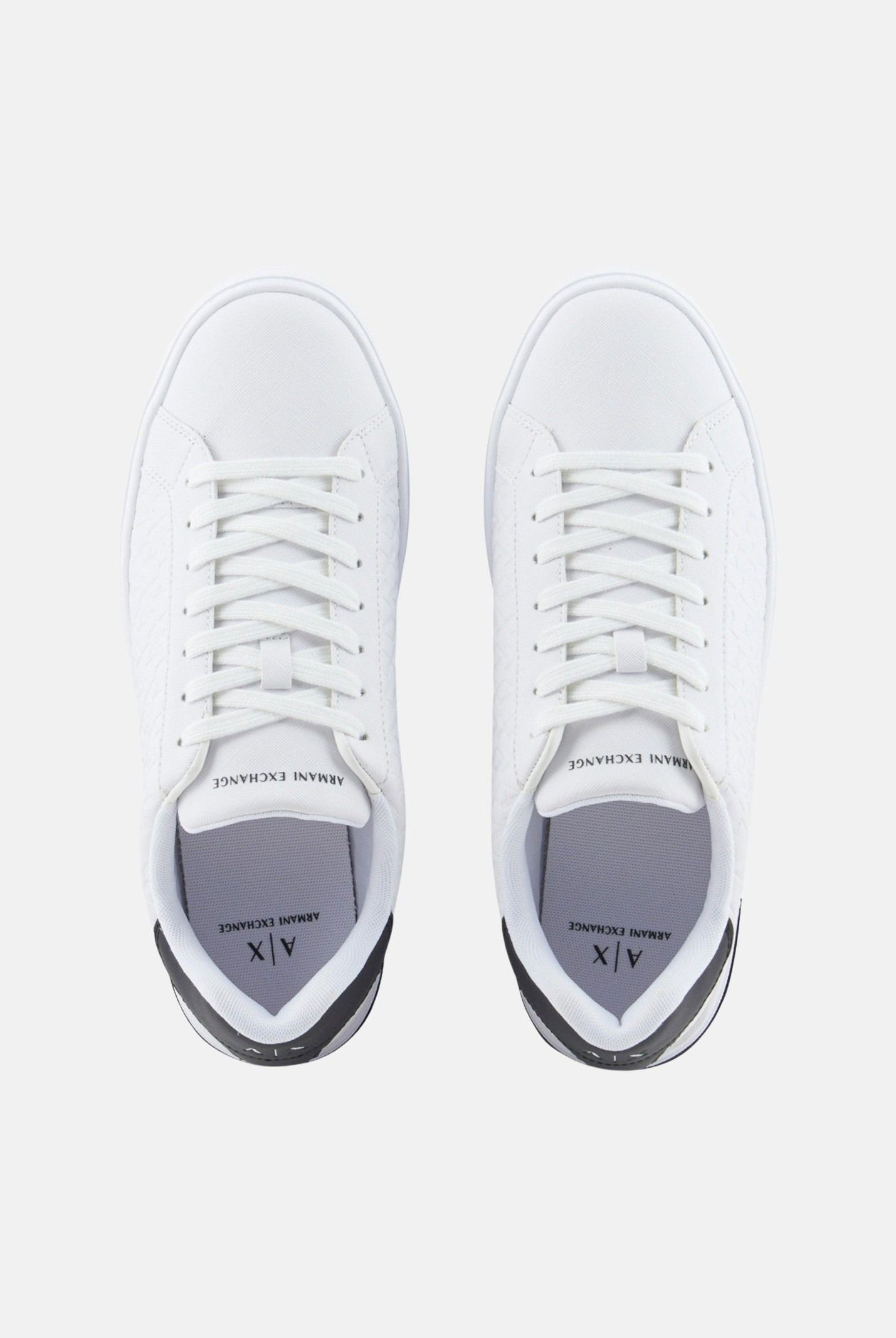 ARMANI EXCHANGE Sneakers bianche da uomo con logo all-over XM000140AF11916 M0028 ARMANI EXCHANGE